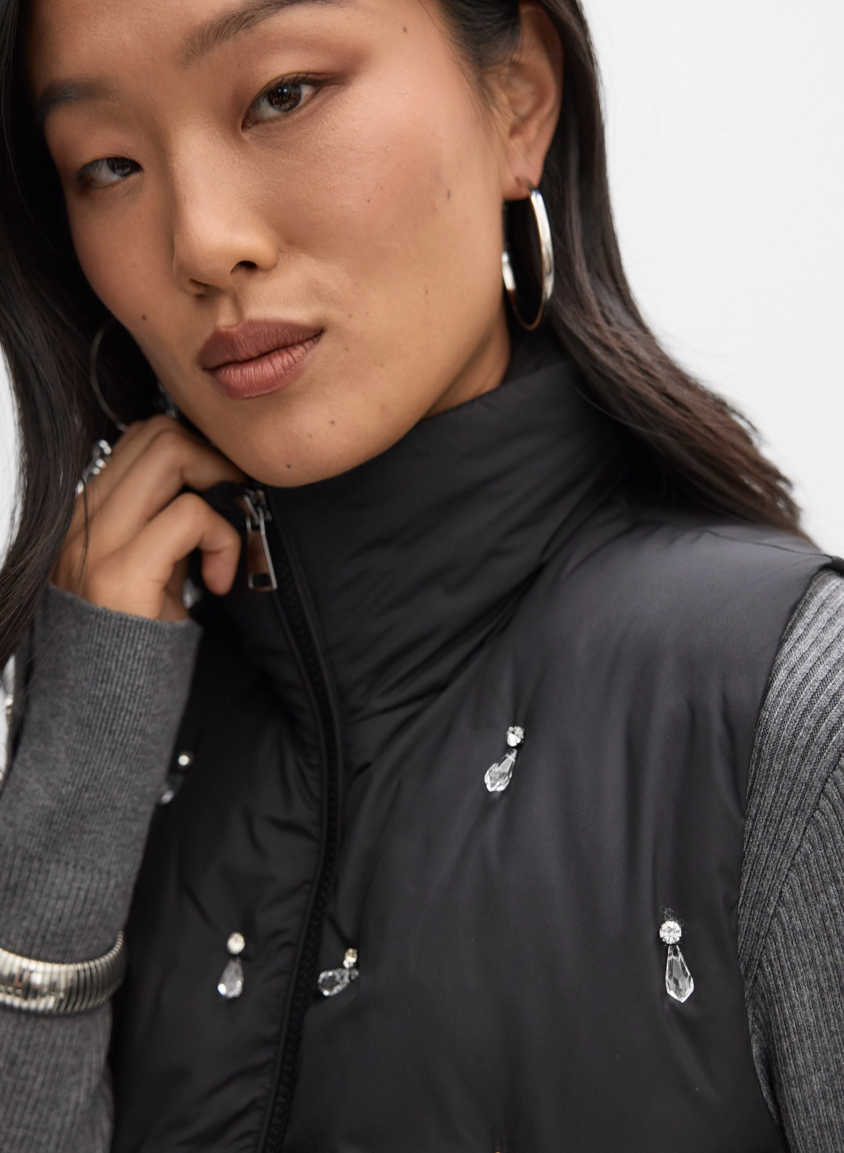 Crystal Drop Embellished Vest