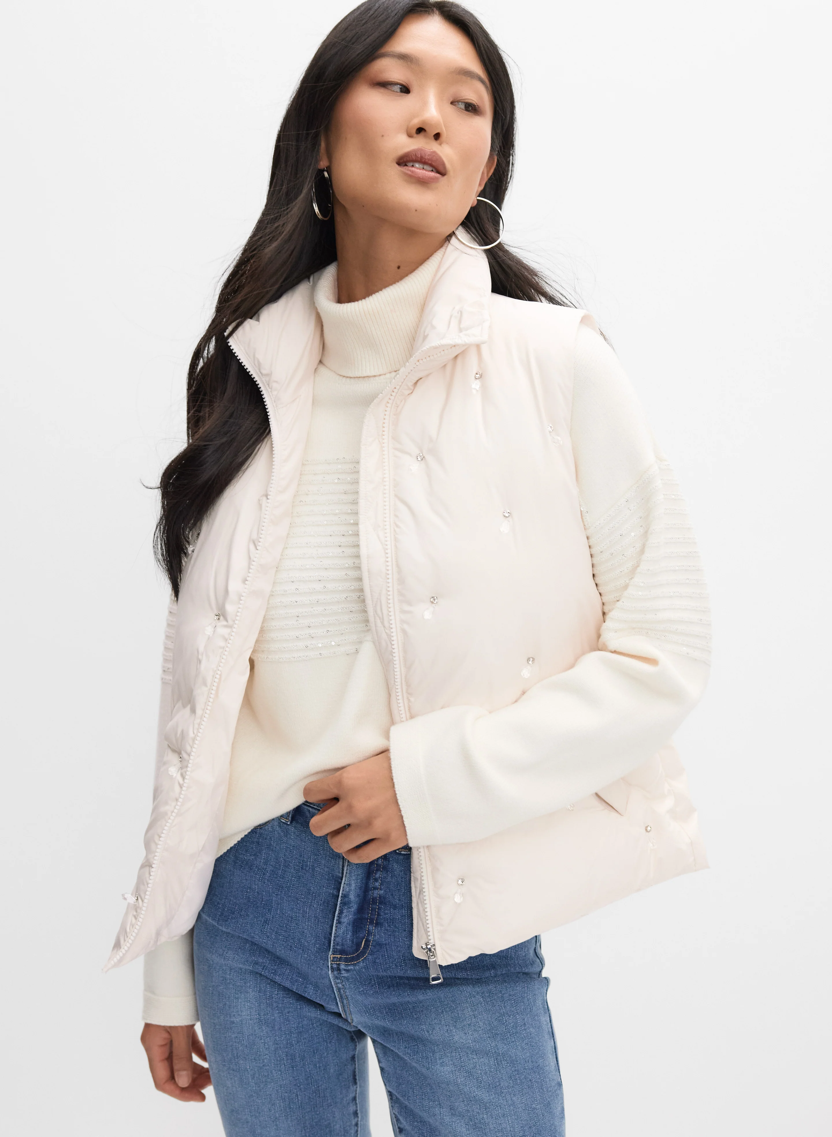 Crystal Drop Embellished Vest