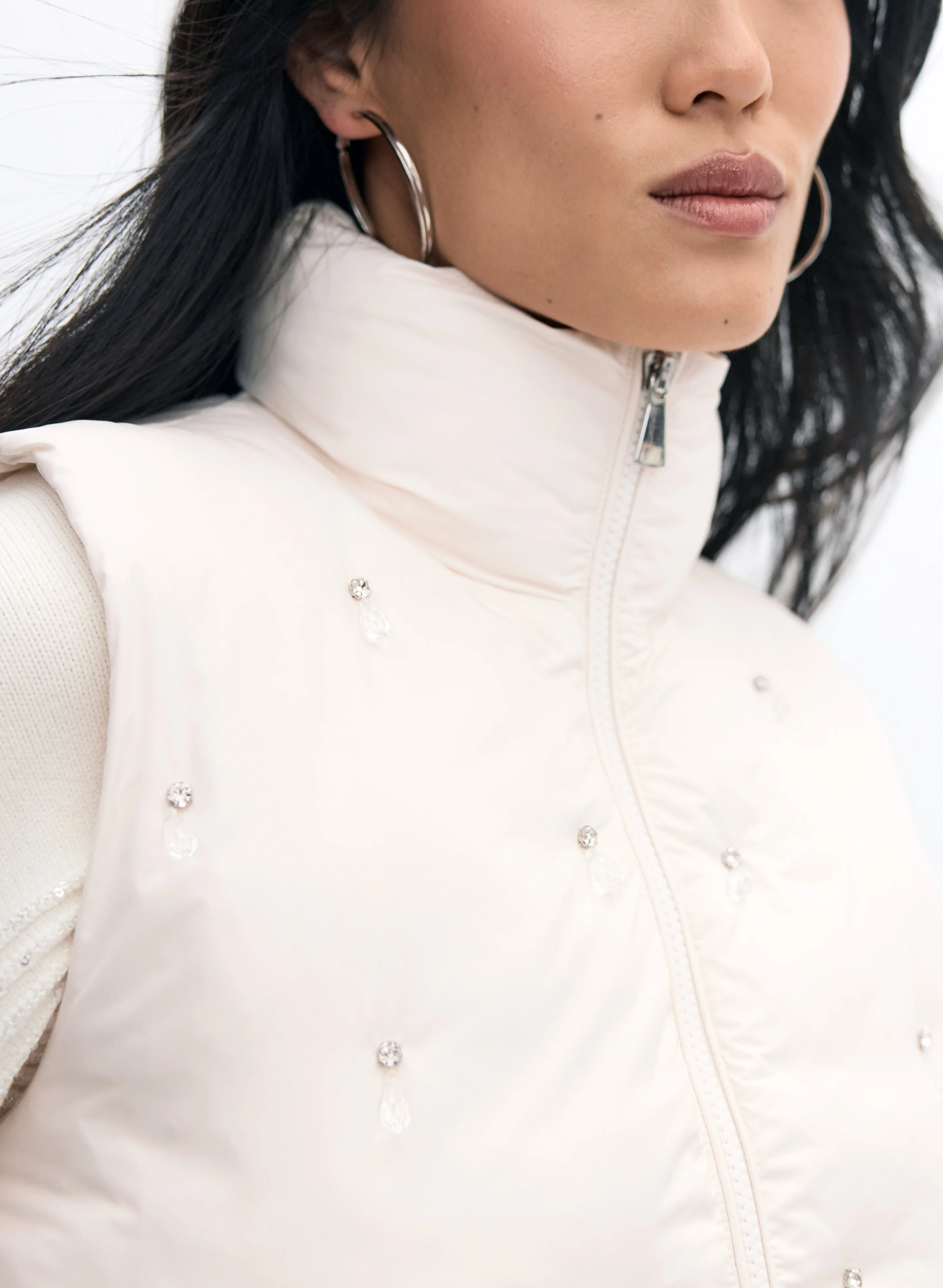 Crystal Drop Embellished Vest