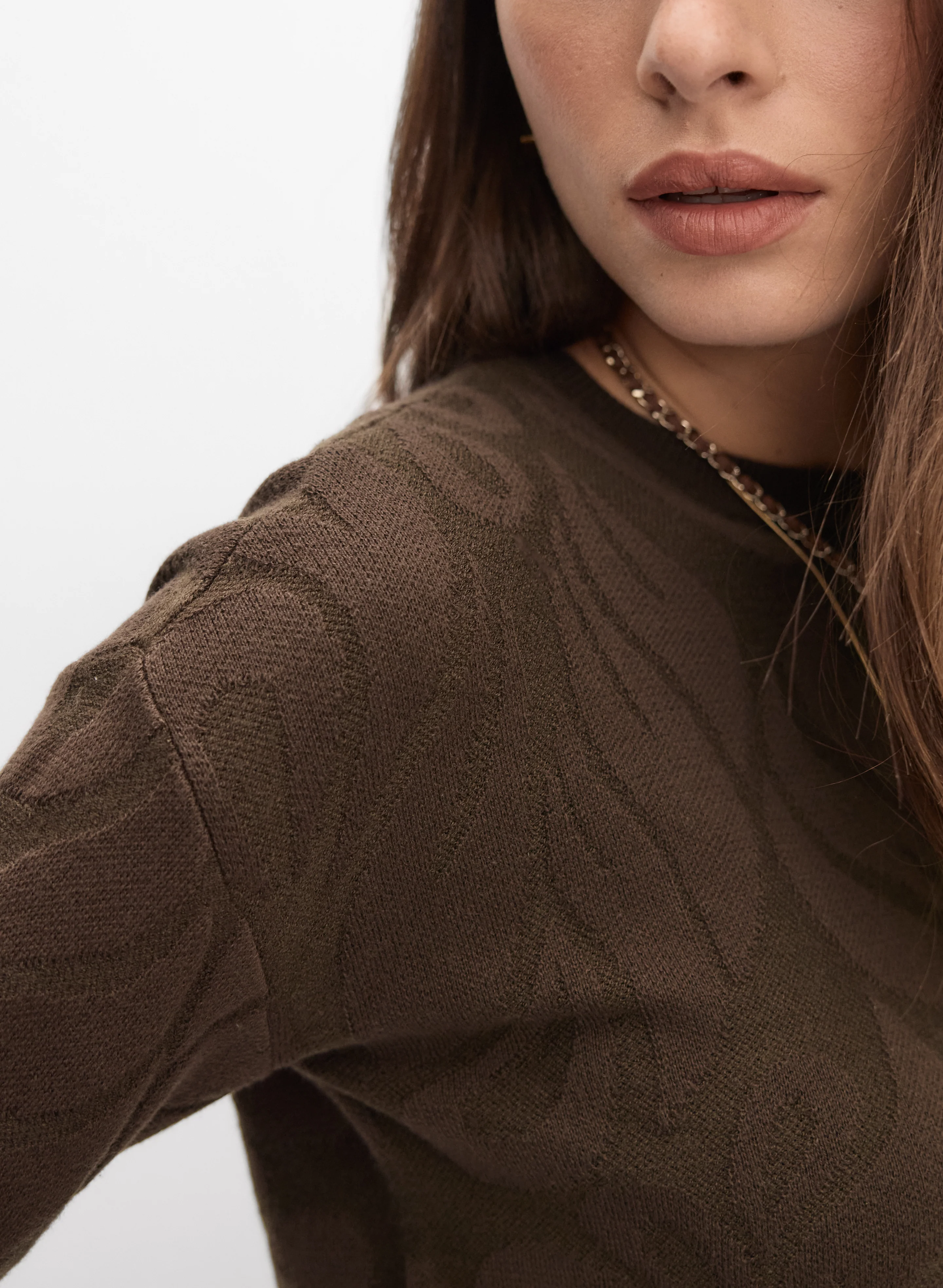 Floral Embossed Sweater