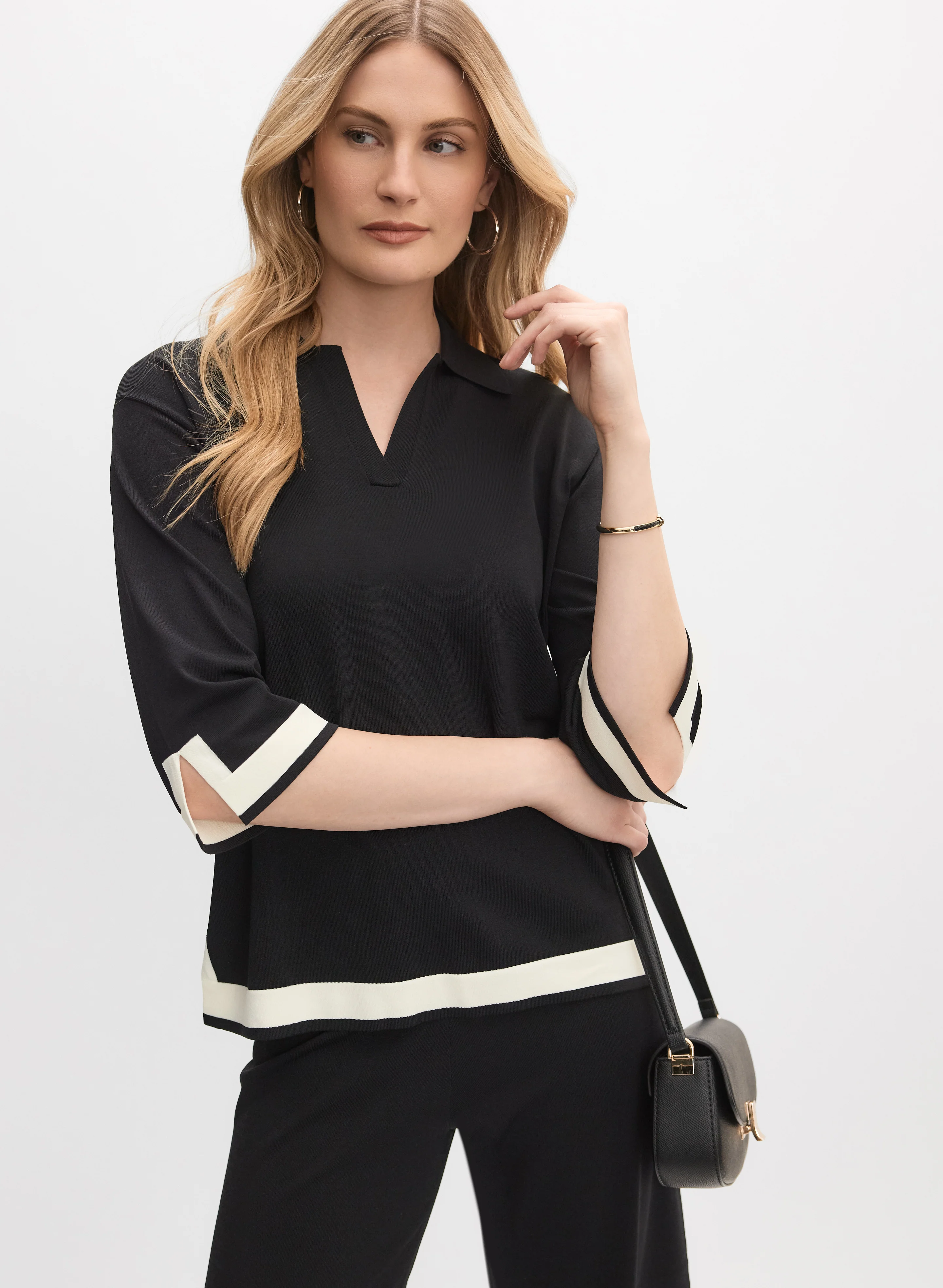 Joseph Ribkoff - Contrast Trim Pullover