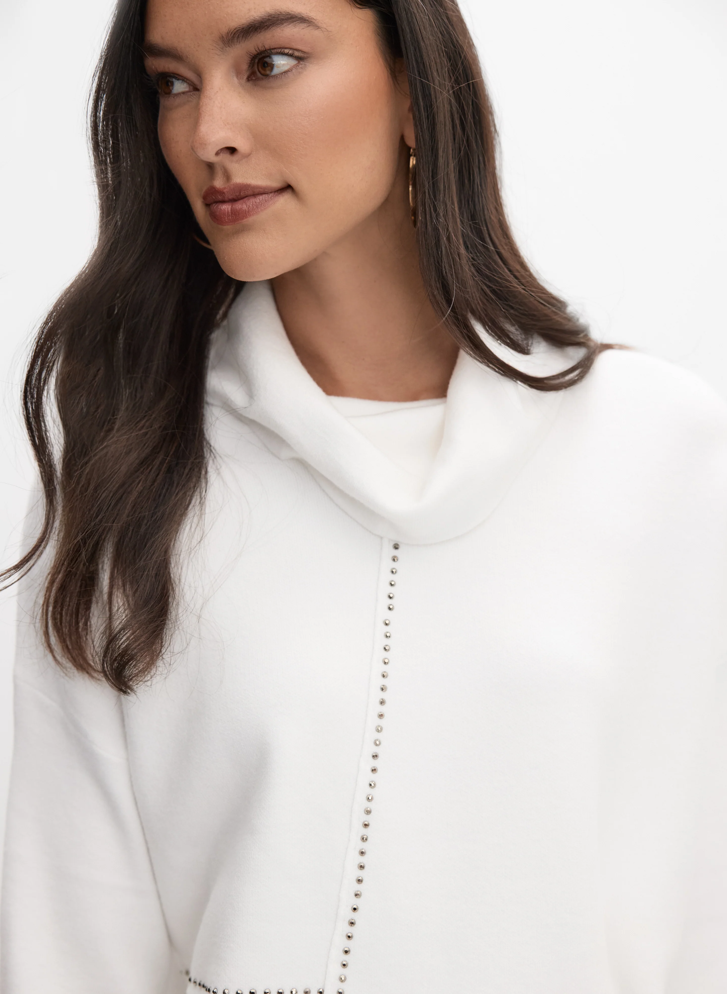 Joseph Ribkoff - Embellished Cowl Neck Sweater