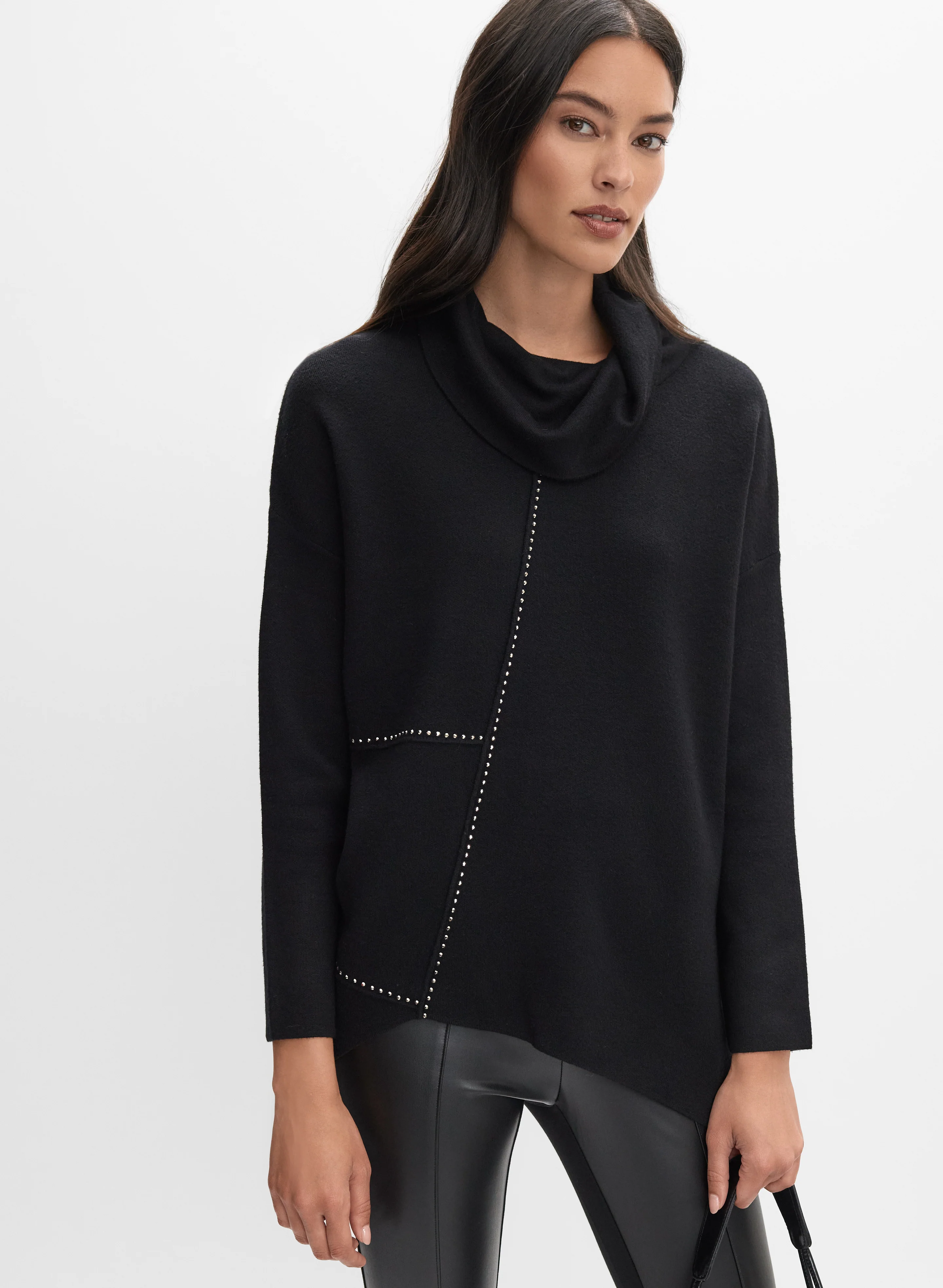 3028-joseph-ribkoff-embellished-cowl-neck-sweater-1.webp Joseph Ribkoff - Embellished Cowl Neck Sweater
