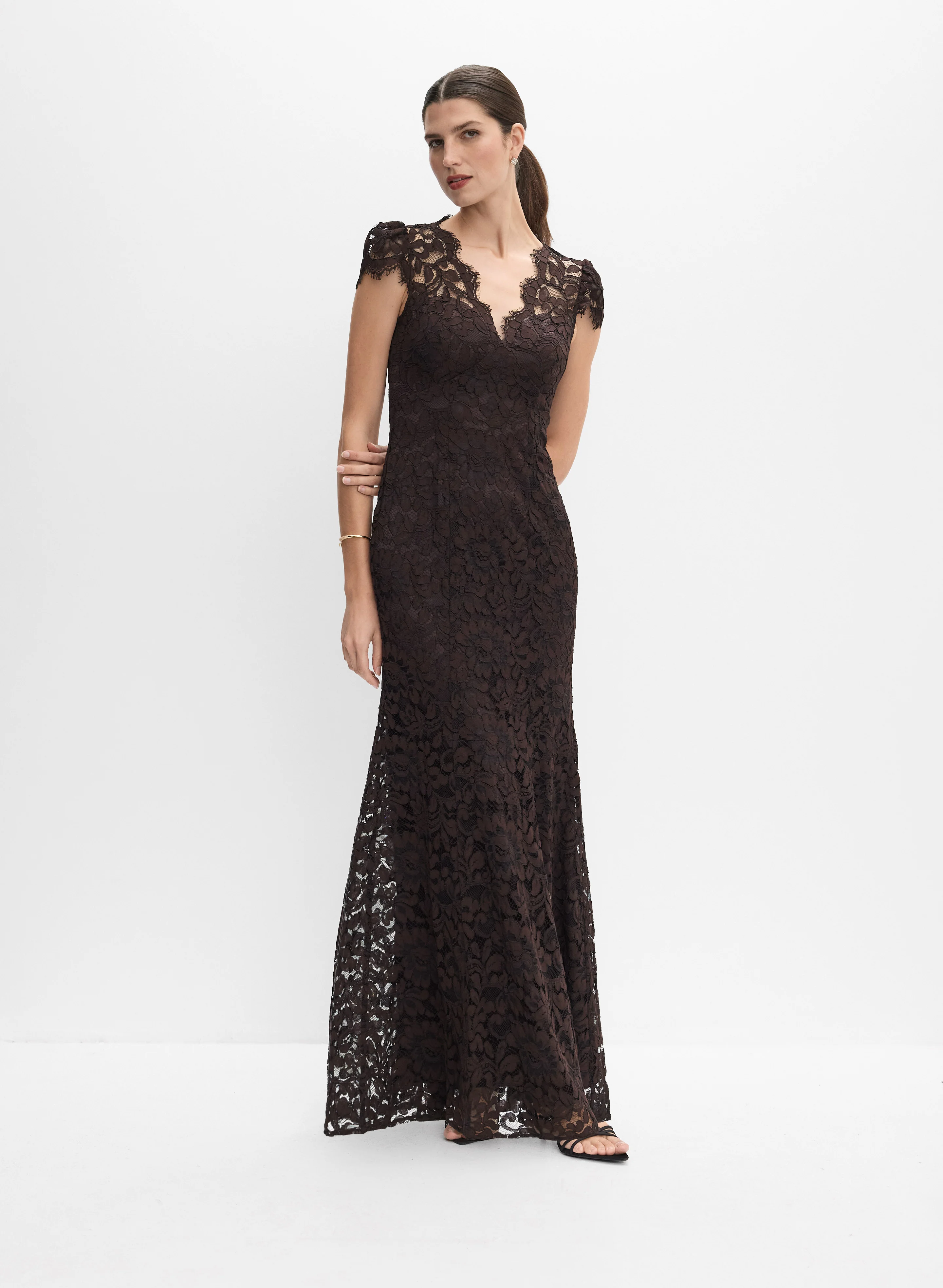 Lace Cap Sleeve Dress