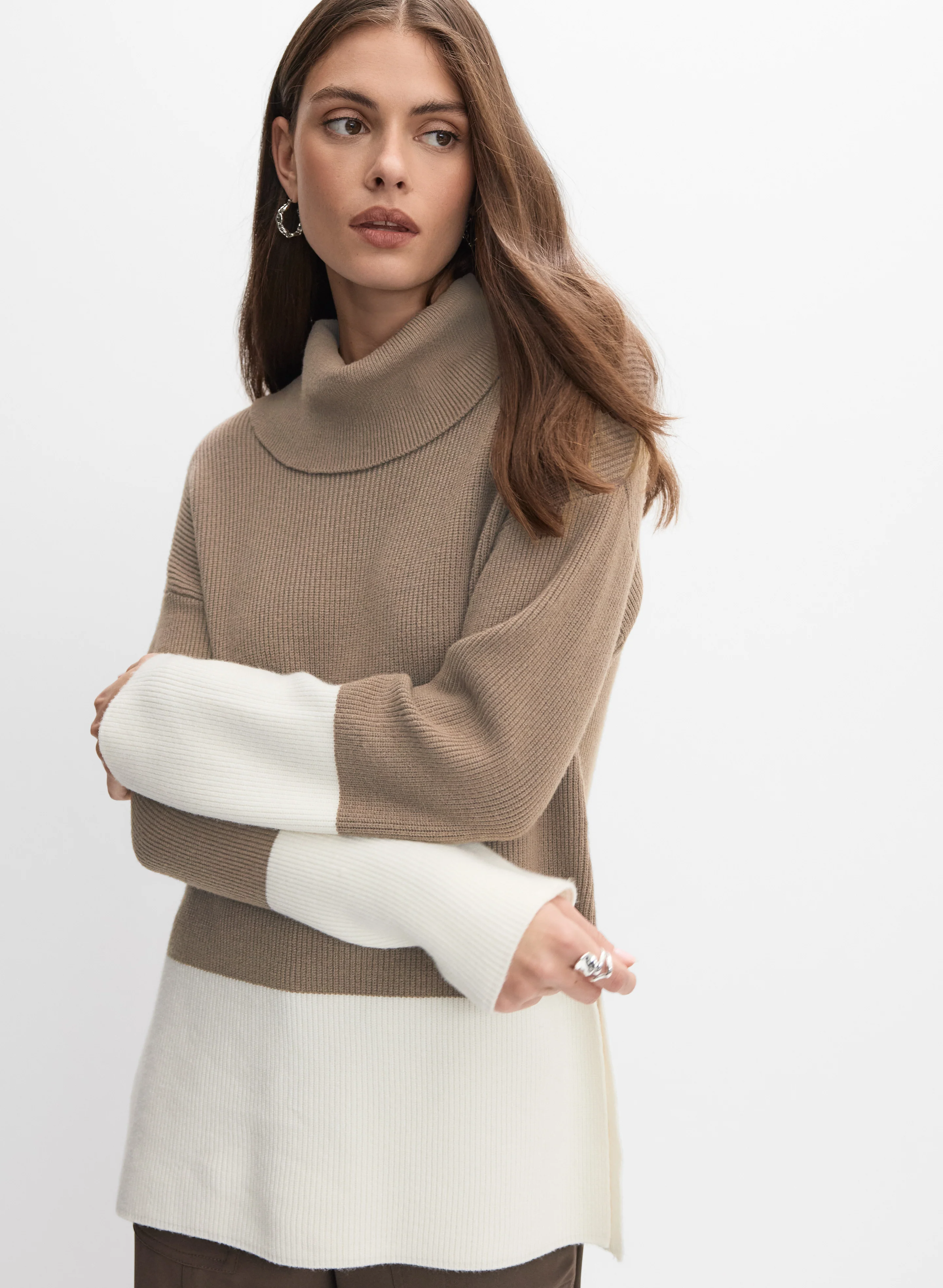 Colour Block Knit Tunic
