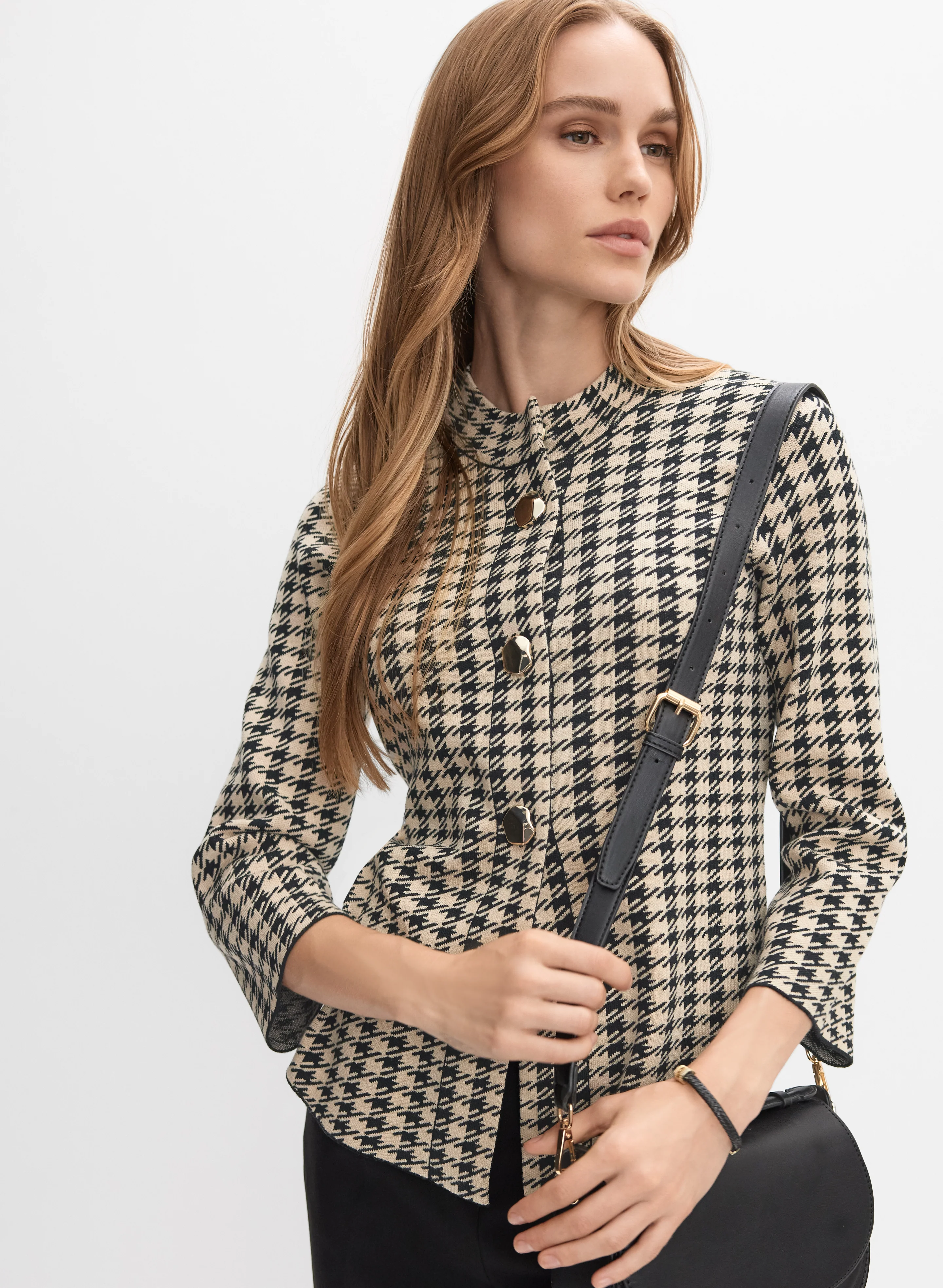 Patterned Jacquard Cardigan