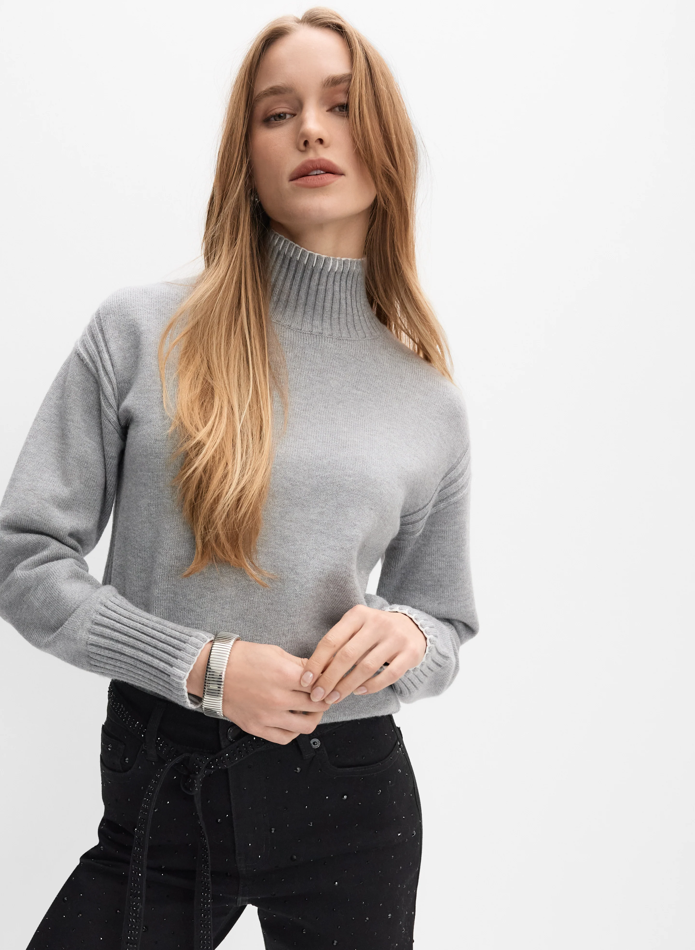 Contrast Stitch Sweater