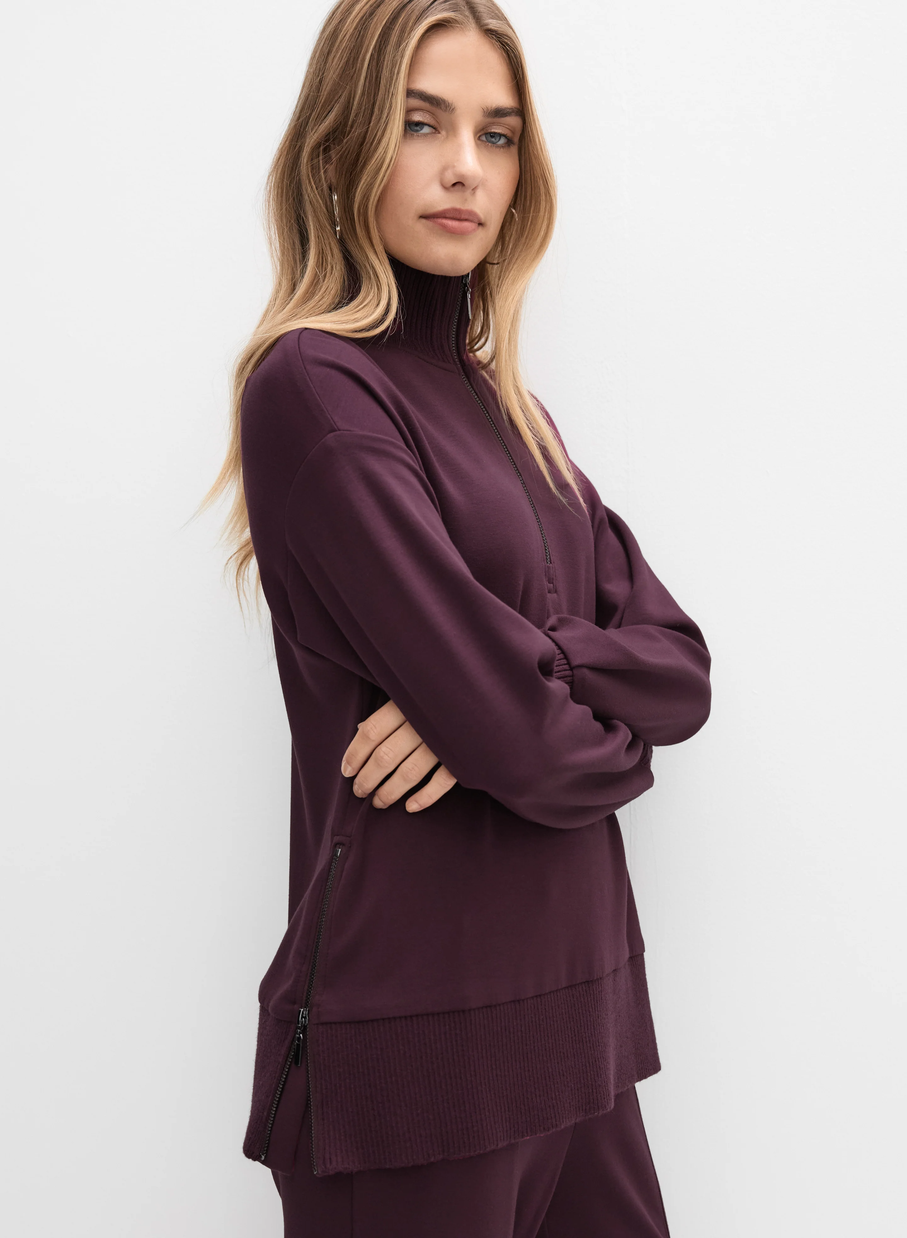 3241-quarter-zip-funnel-neck-top-5.webp Quarter Zip Funnel Neck Top