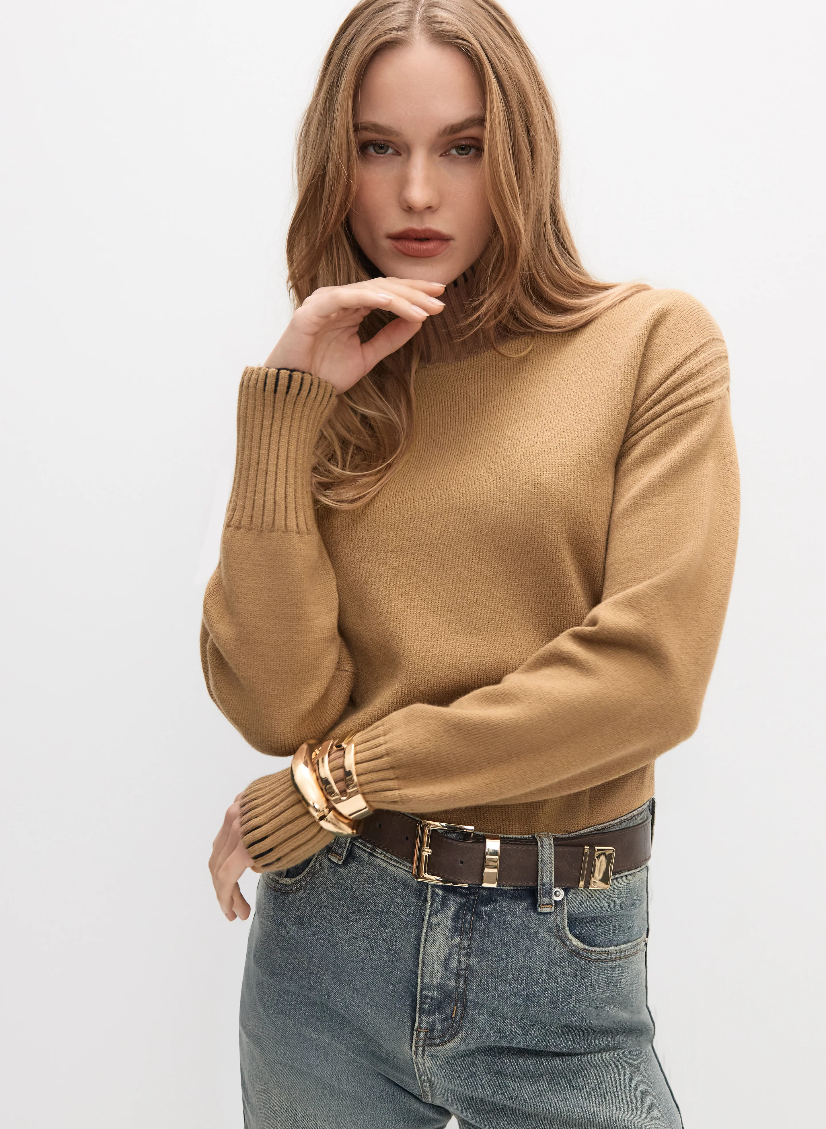 Contrast Stitch Sweater