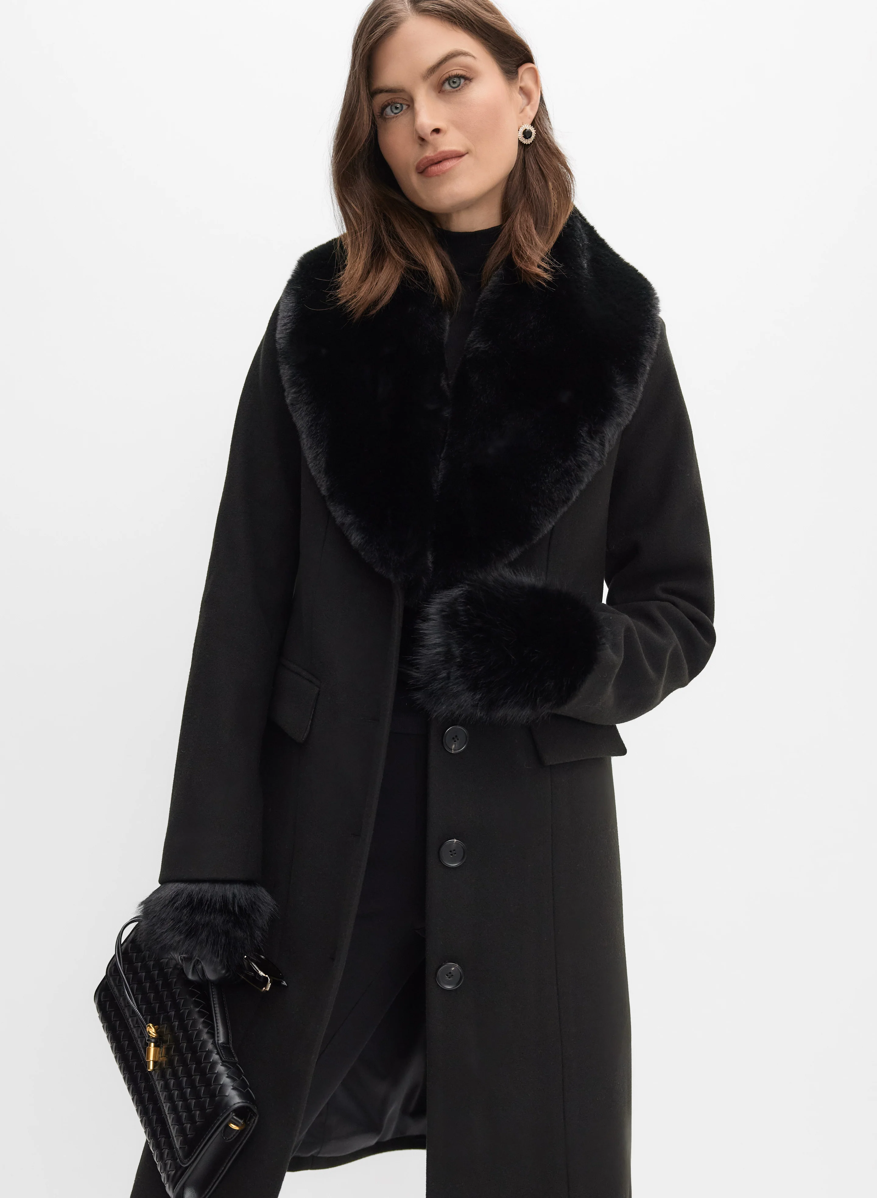 Stretch Wool-Blend Coat