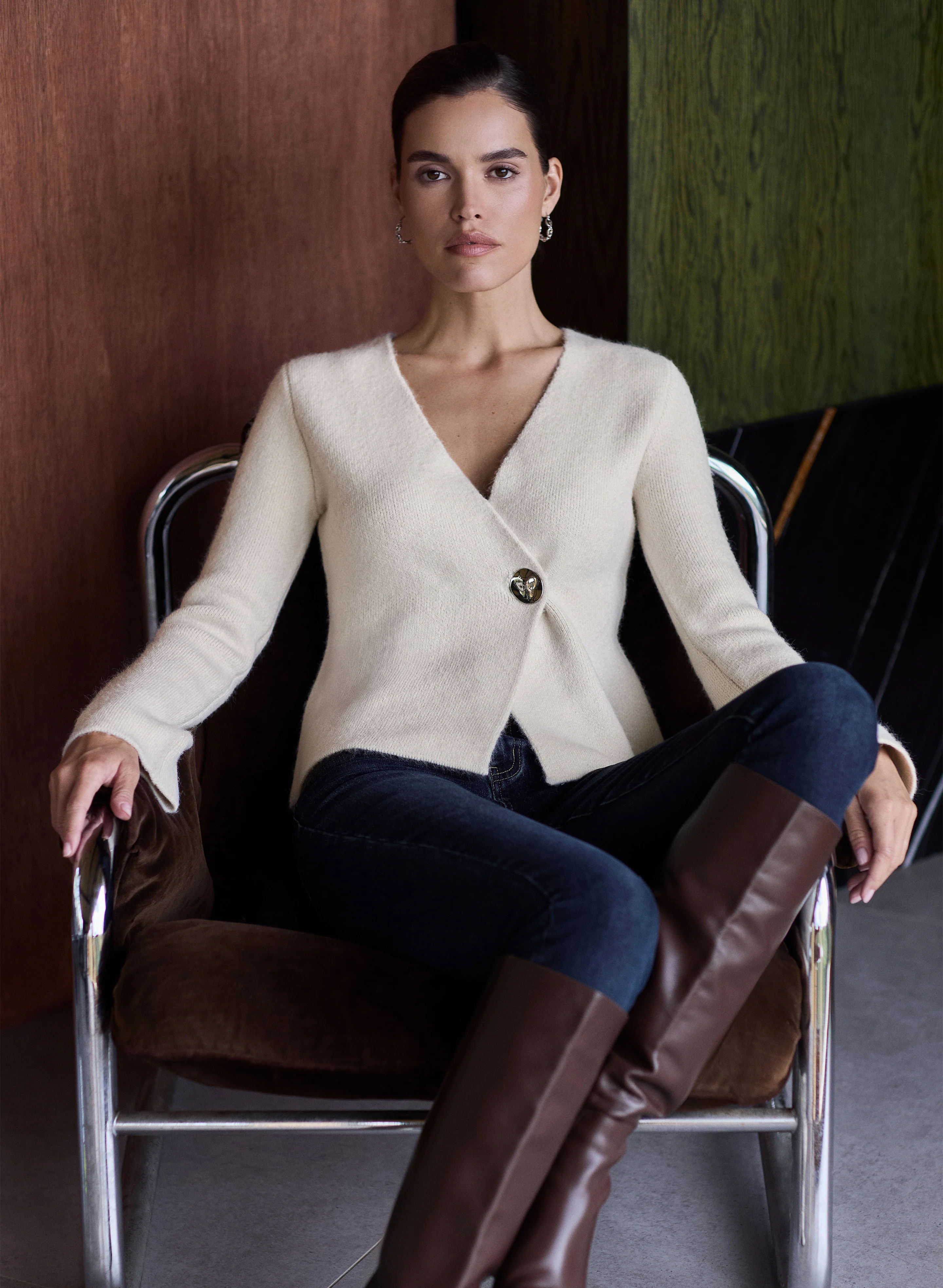 Cross-Over Knit Cardigan