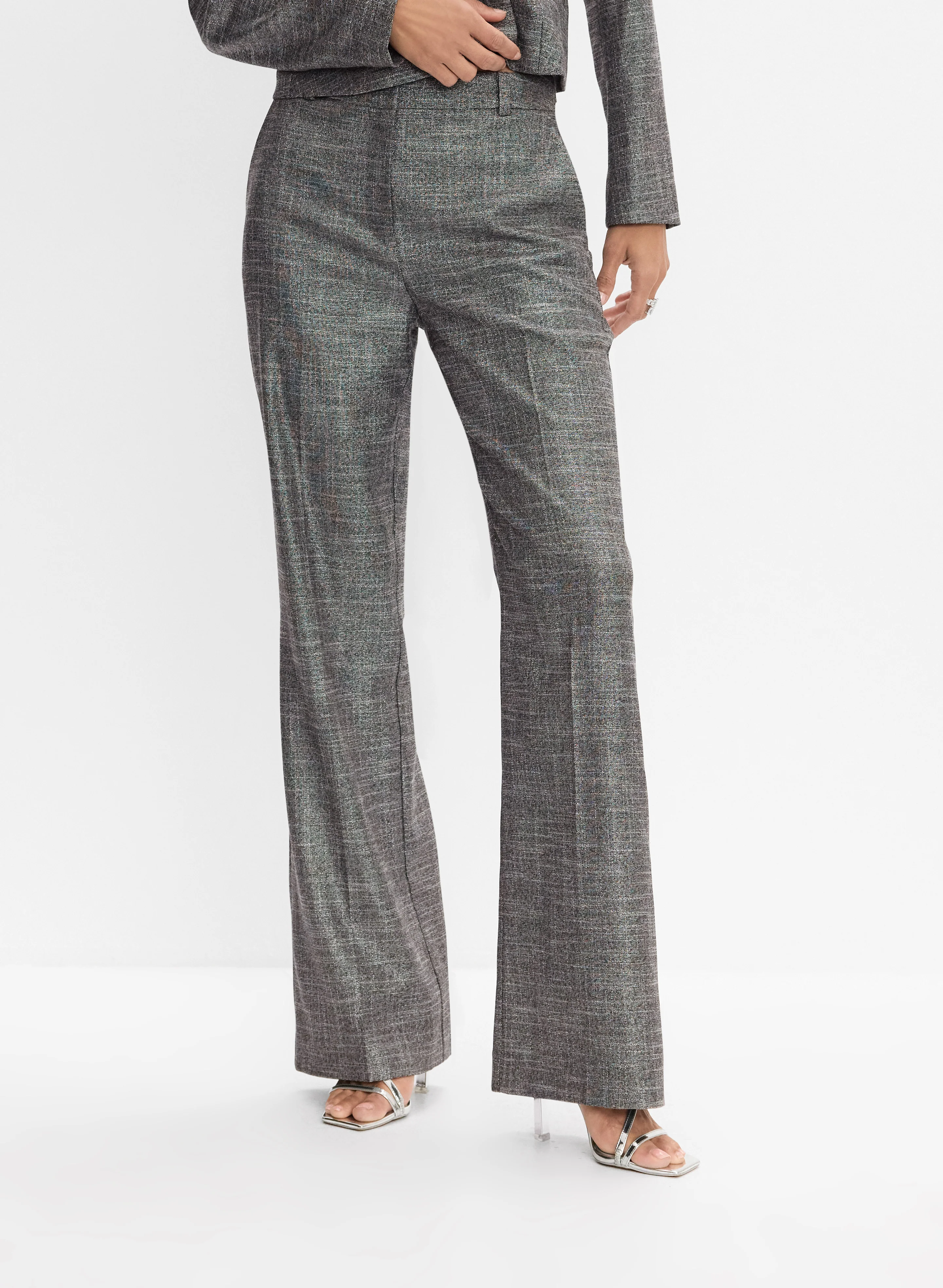 Metallic Thread Detail Pants