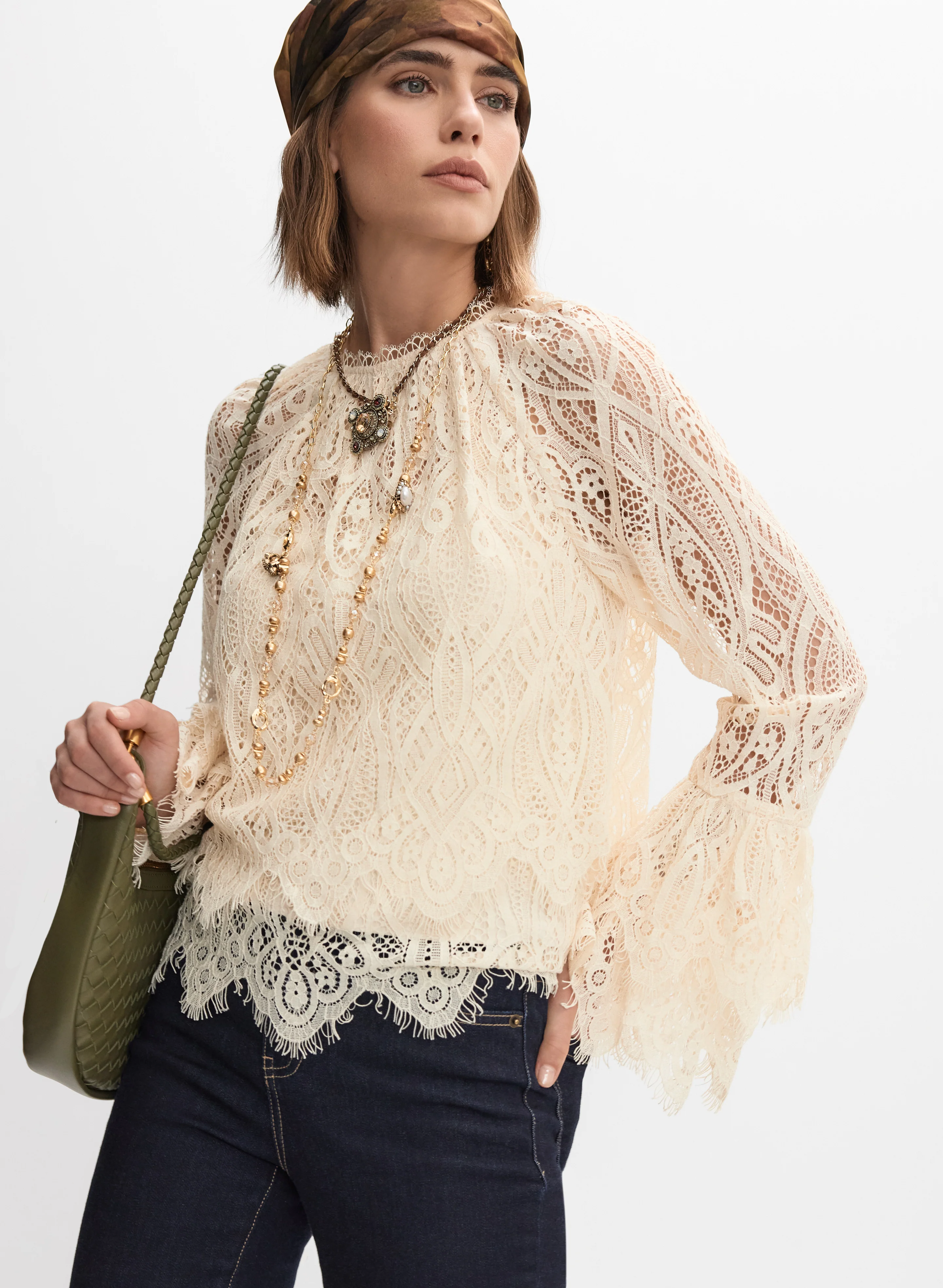 Tiered Lace Blouse