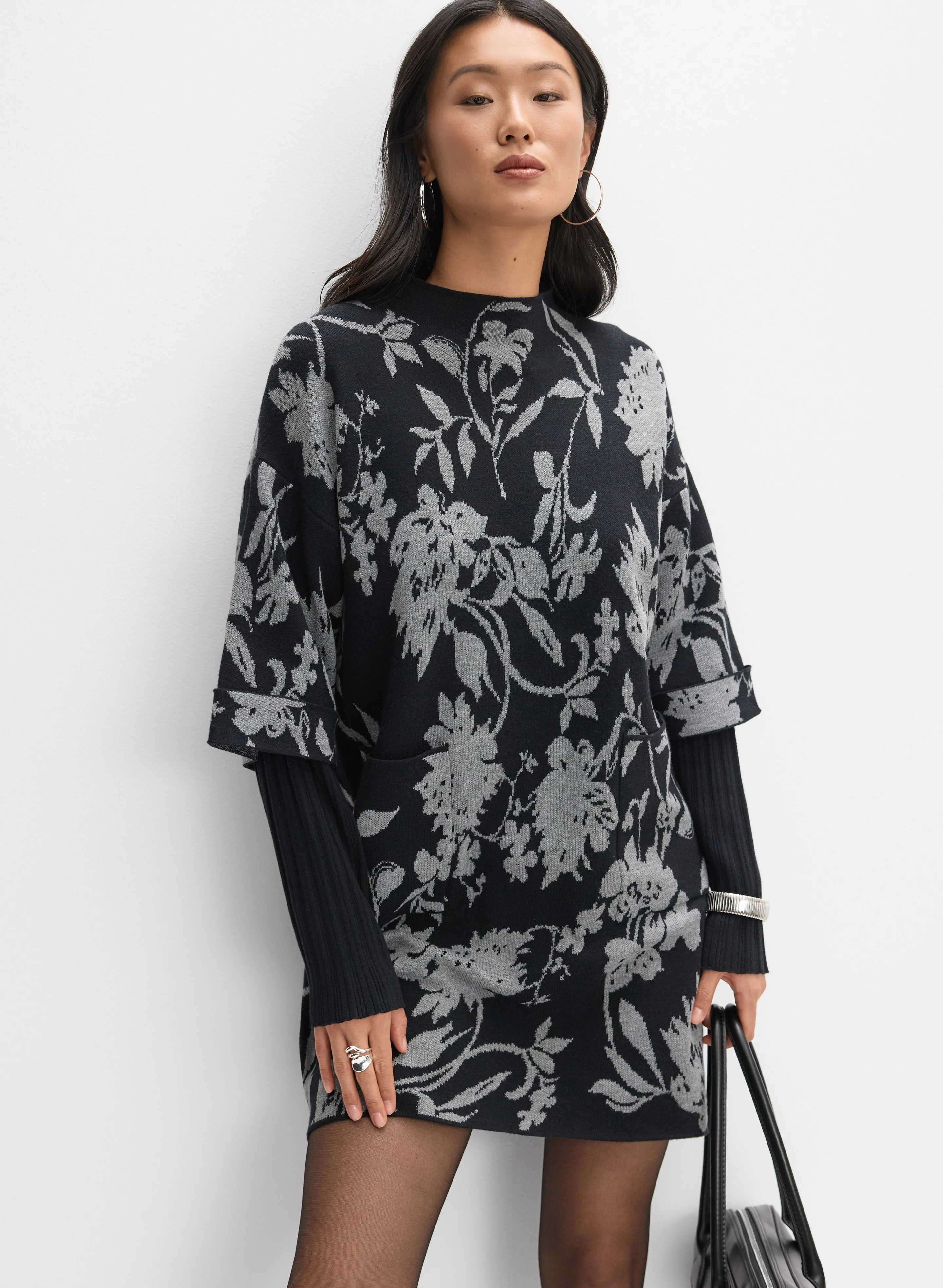 Floral Sweater Dress