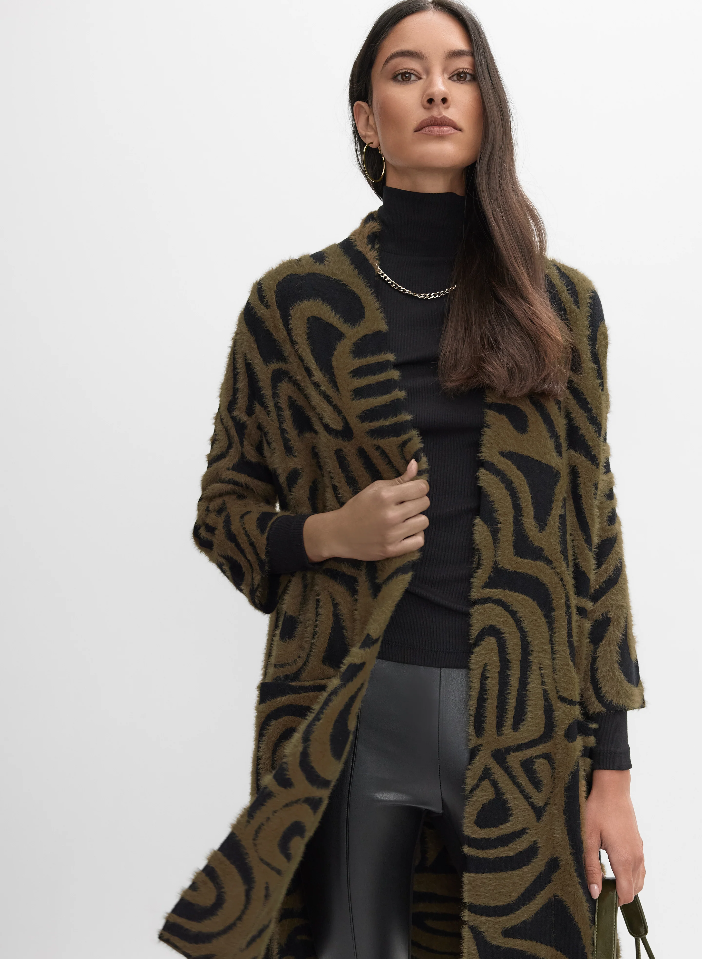 Swirl Print Cardigan