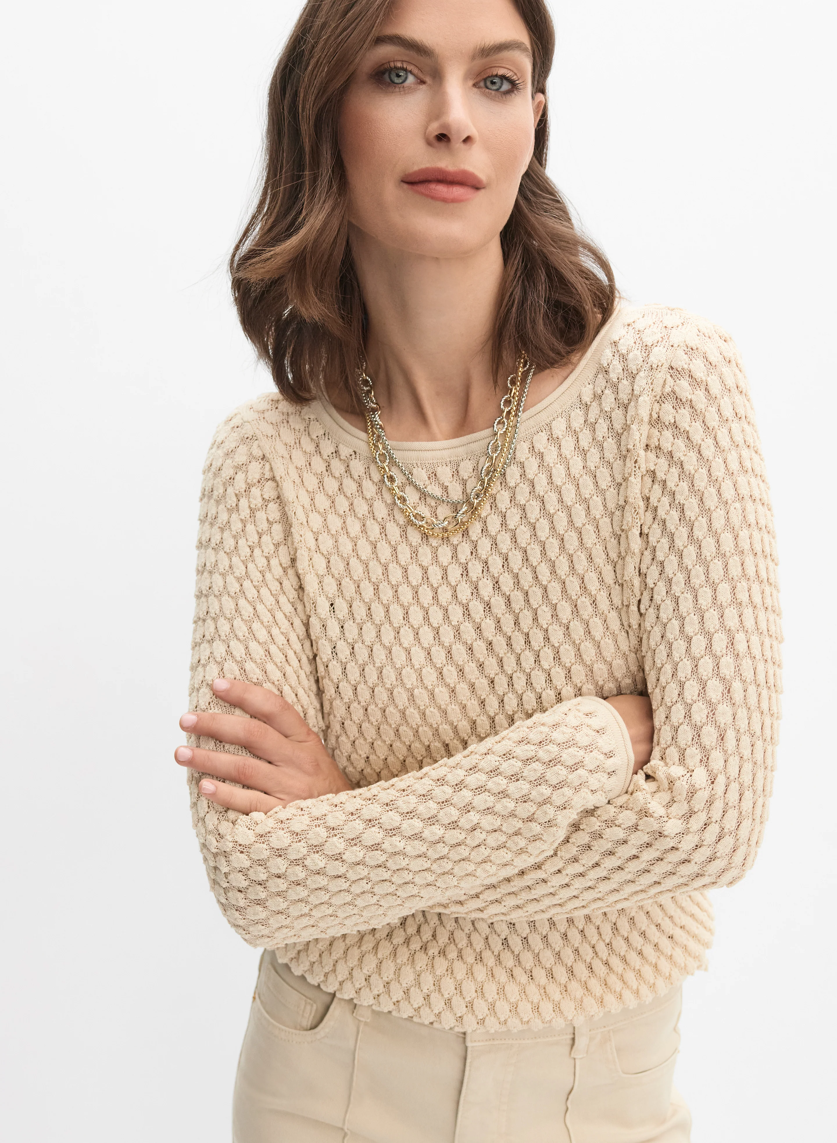 Textured Knit Pullover
