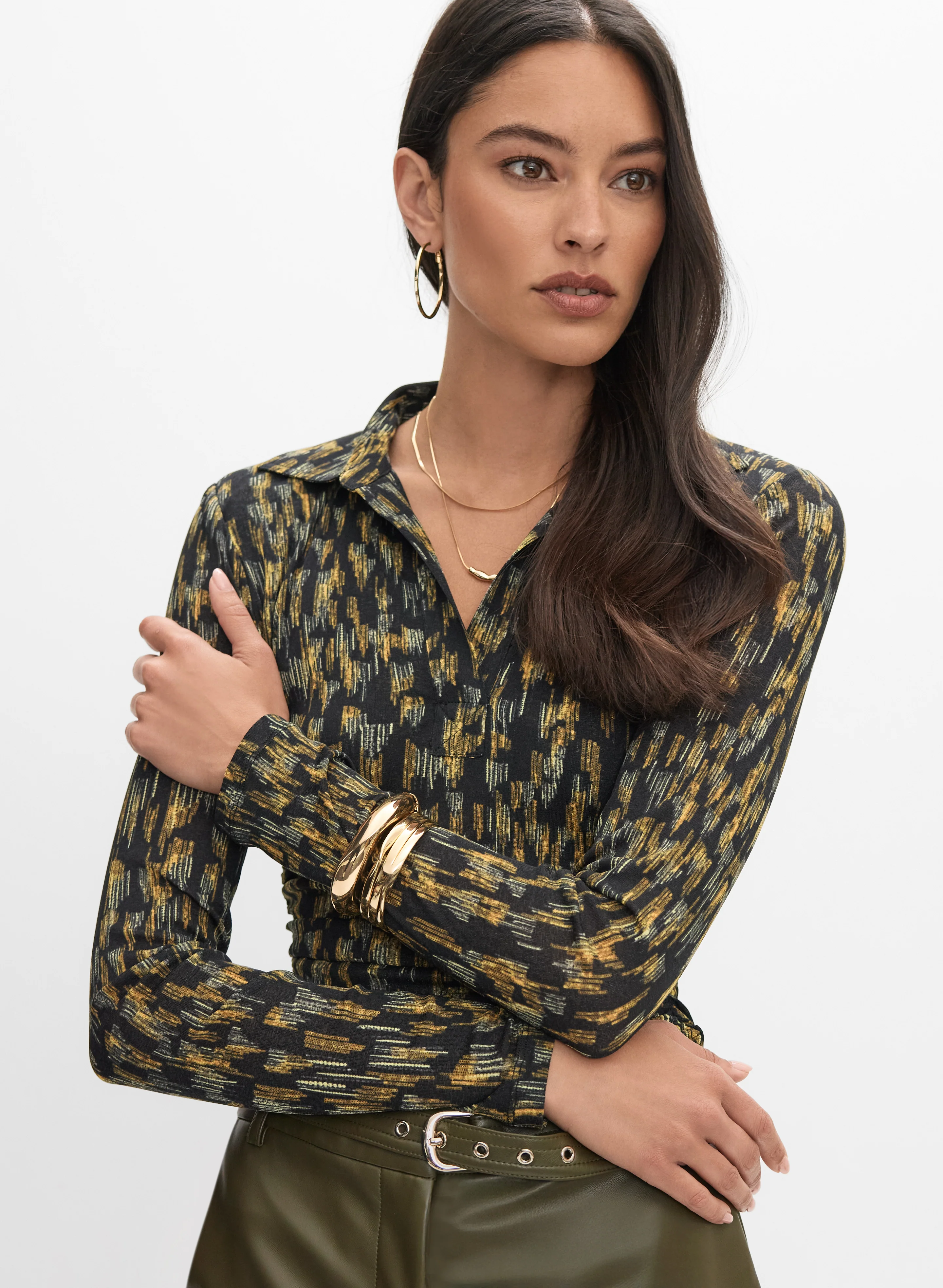 Sequined Abstract Top