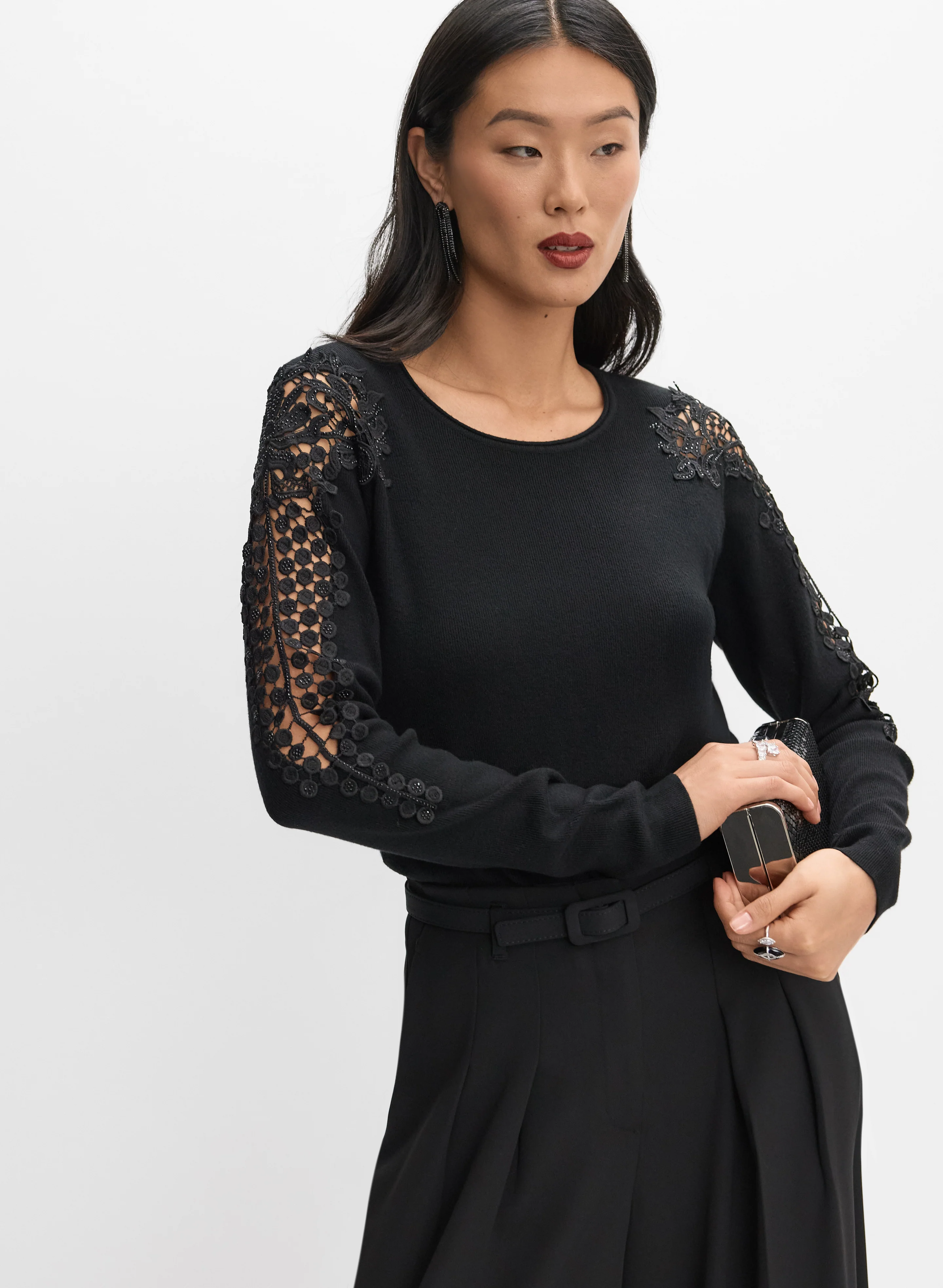 Lace Detail Pullover
