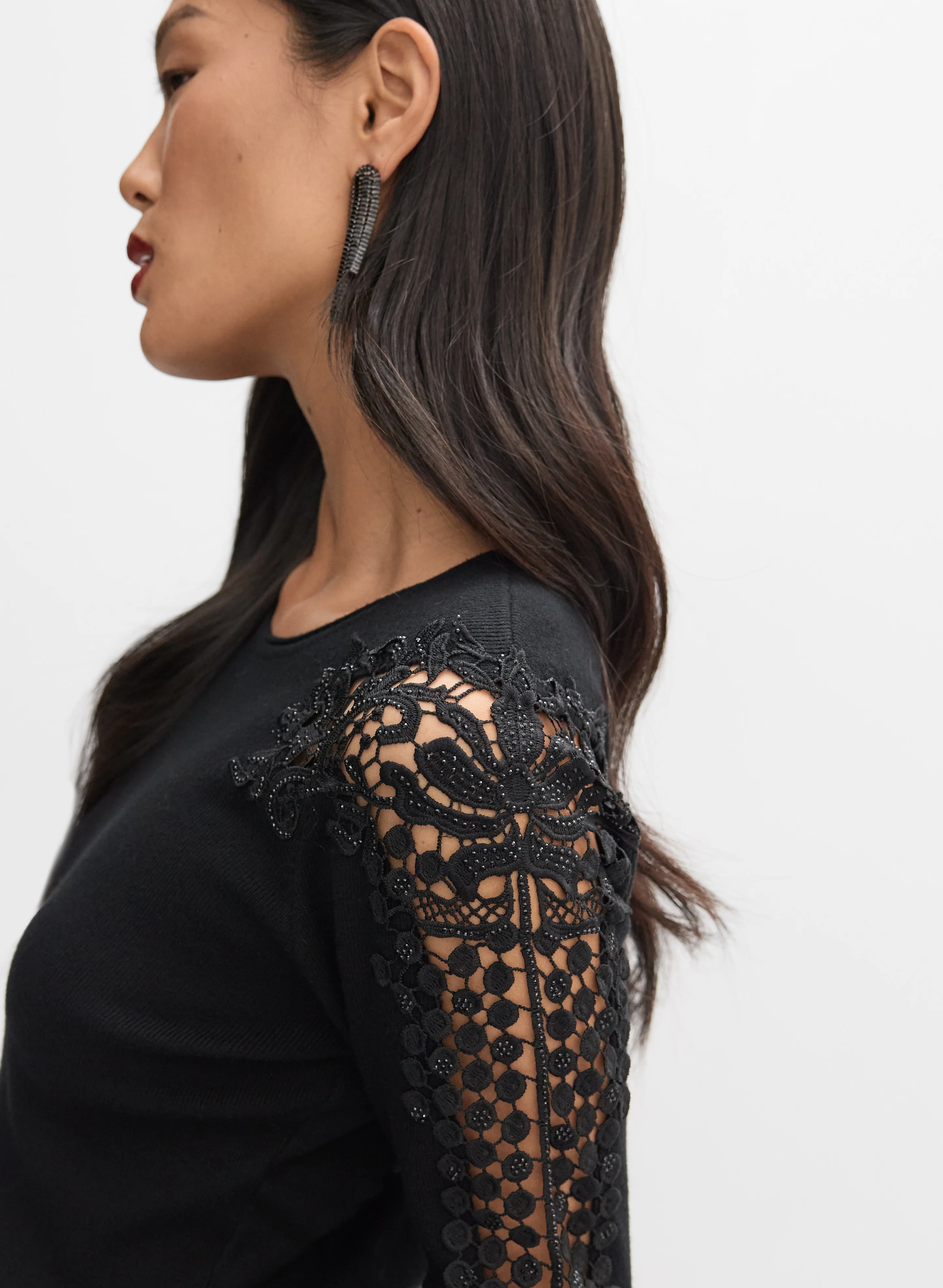 Lace Detail Pullover