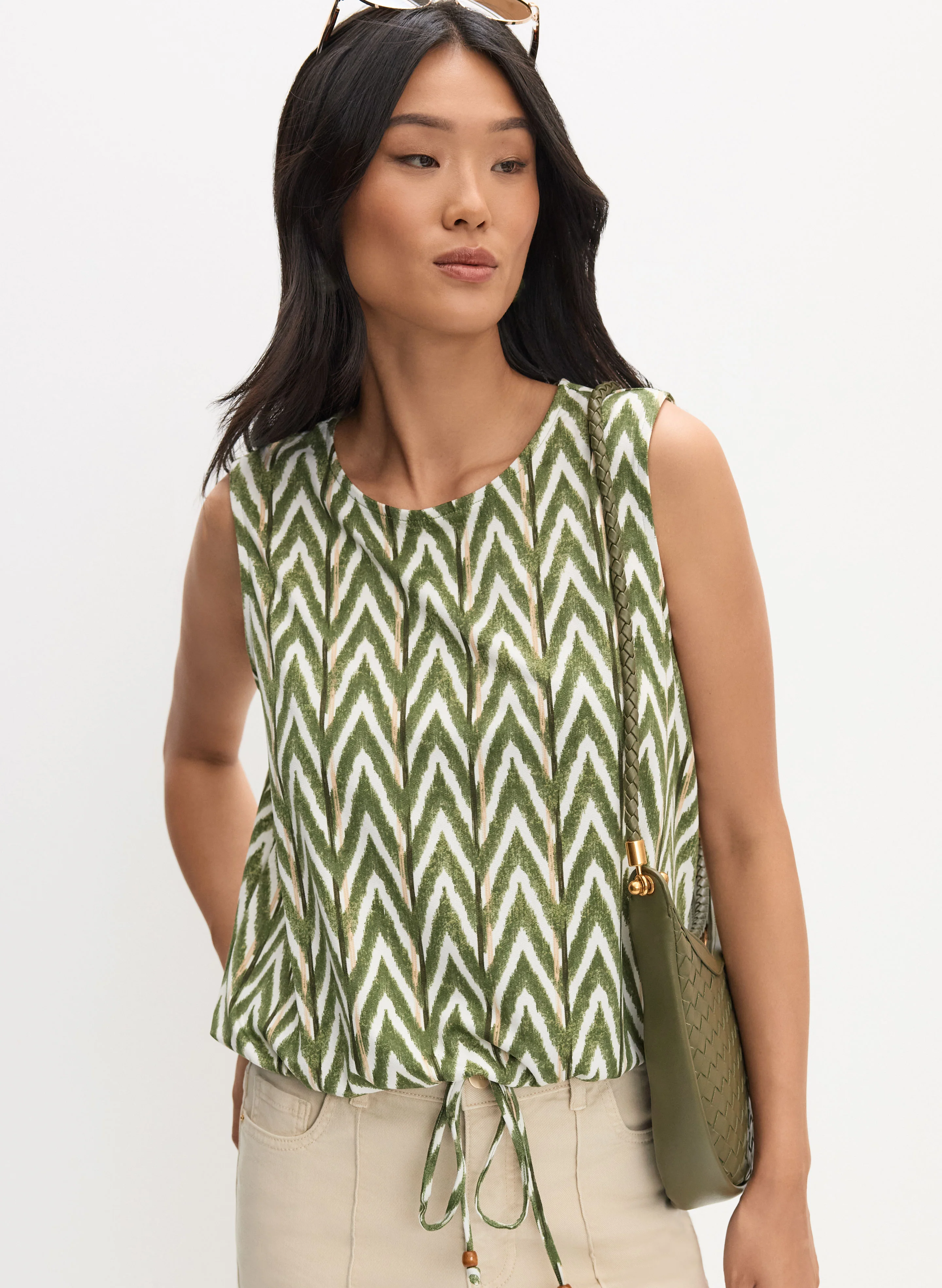 Sleeveless Geometric Top