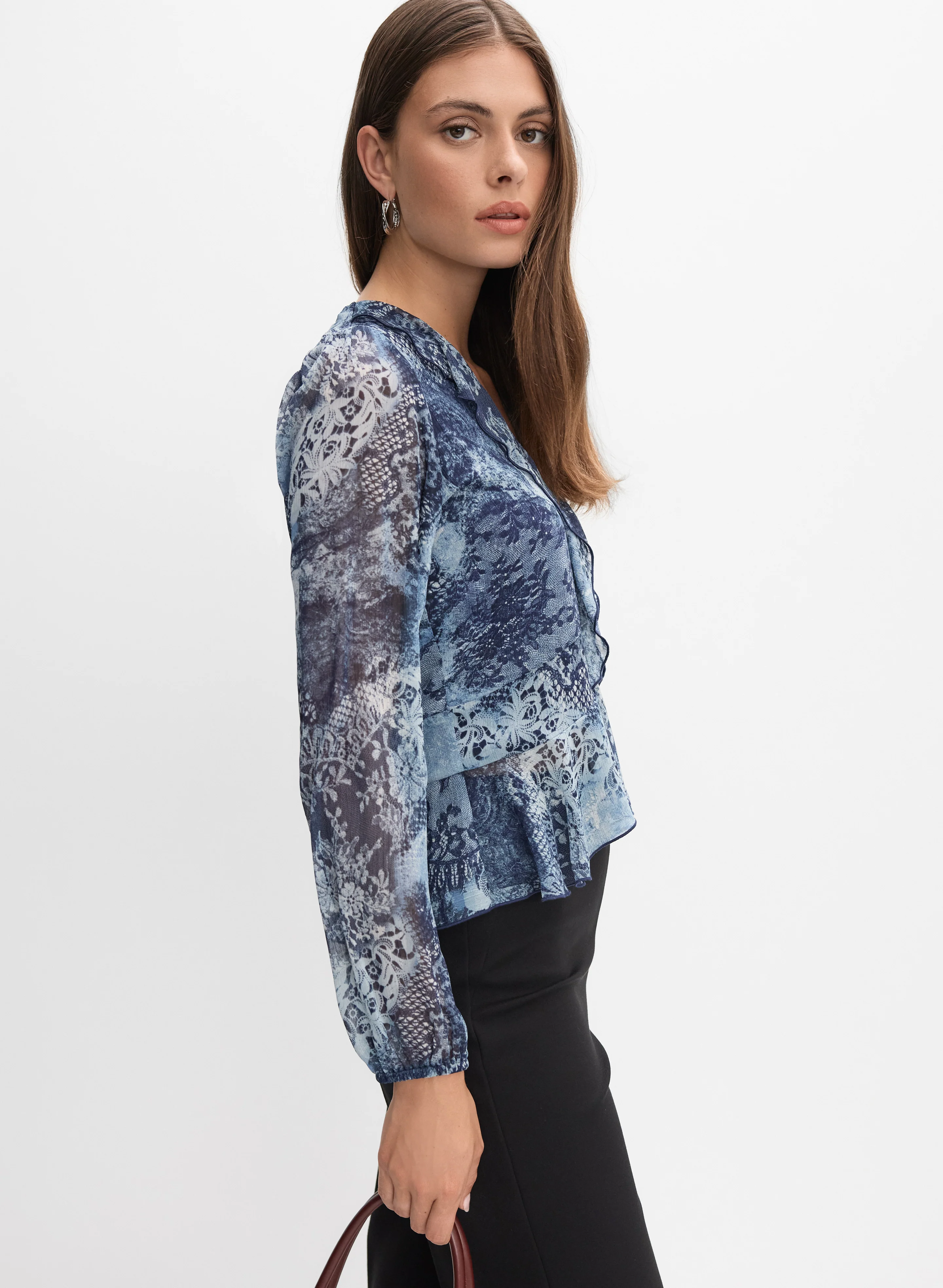 4126-lace-print-chiffon-blouse-5.webp Lace Print Chiffon Blouse