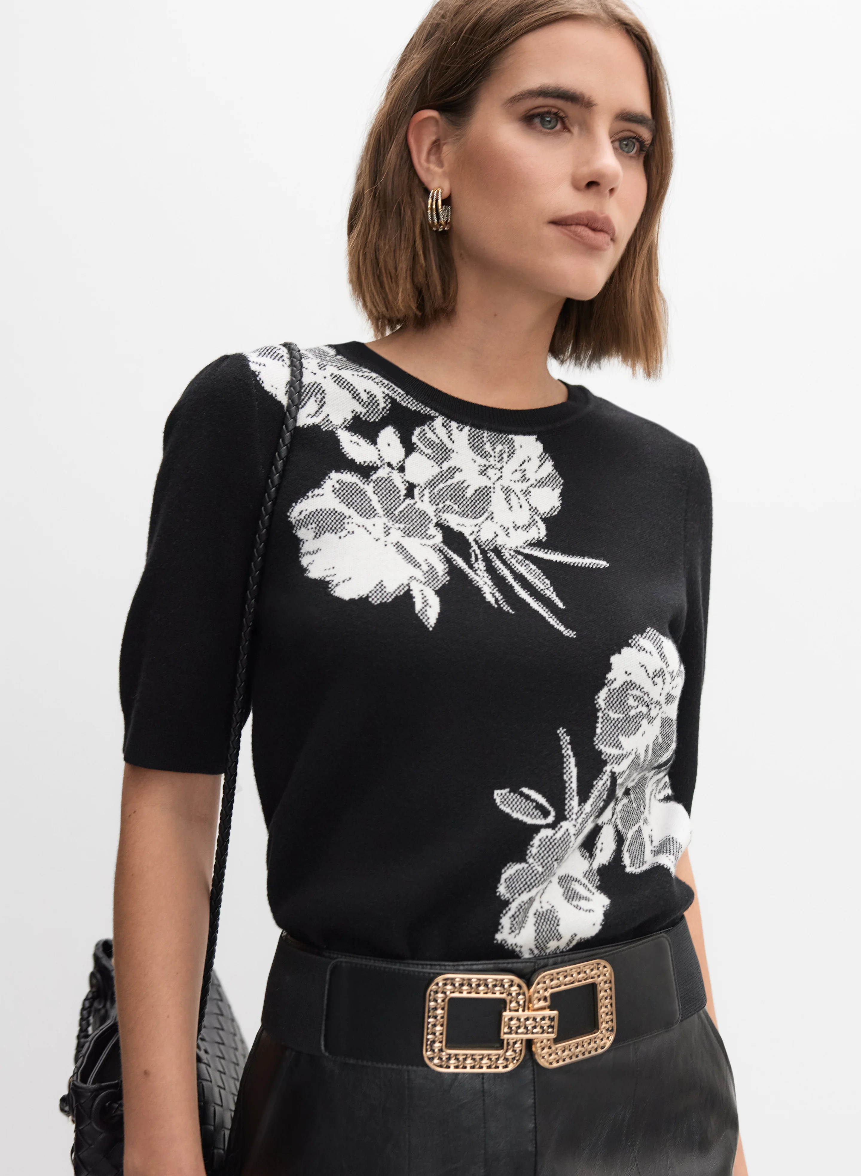 Floral Jacquard Sweater
