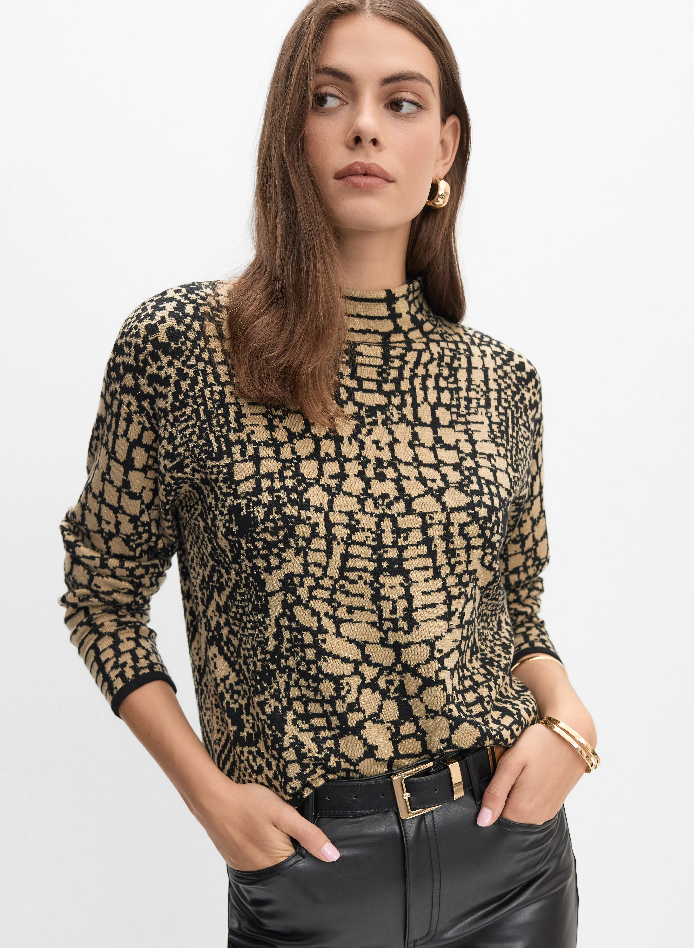 Snake Print Sweater