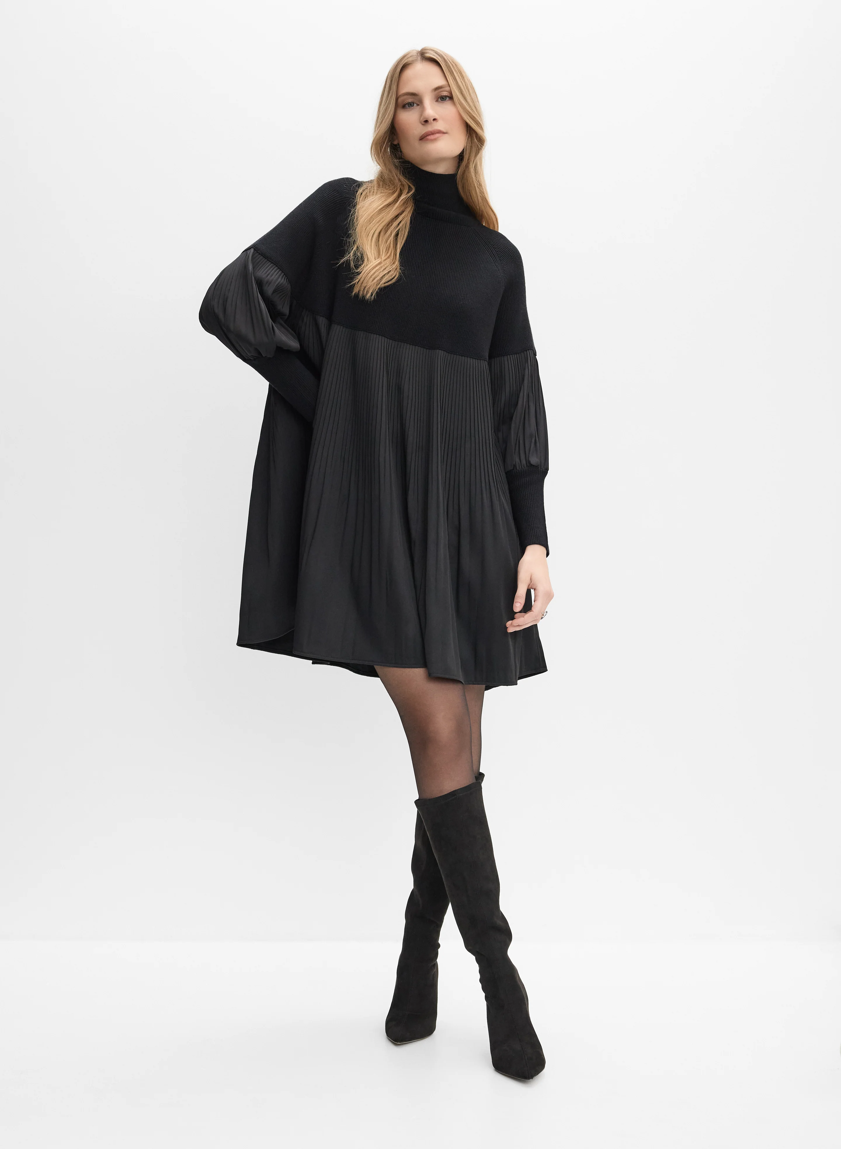 Pleated Detail Dress