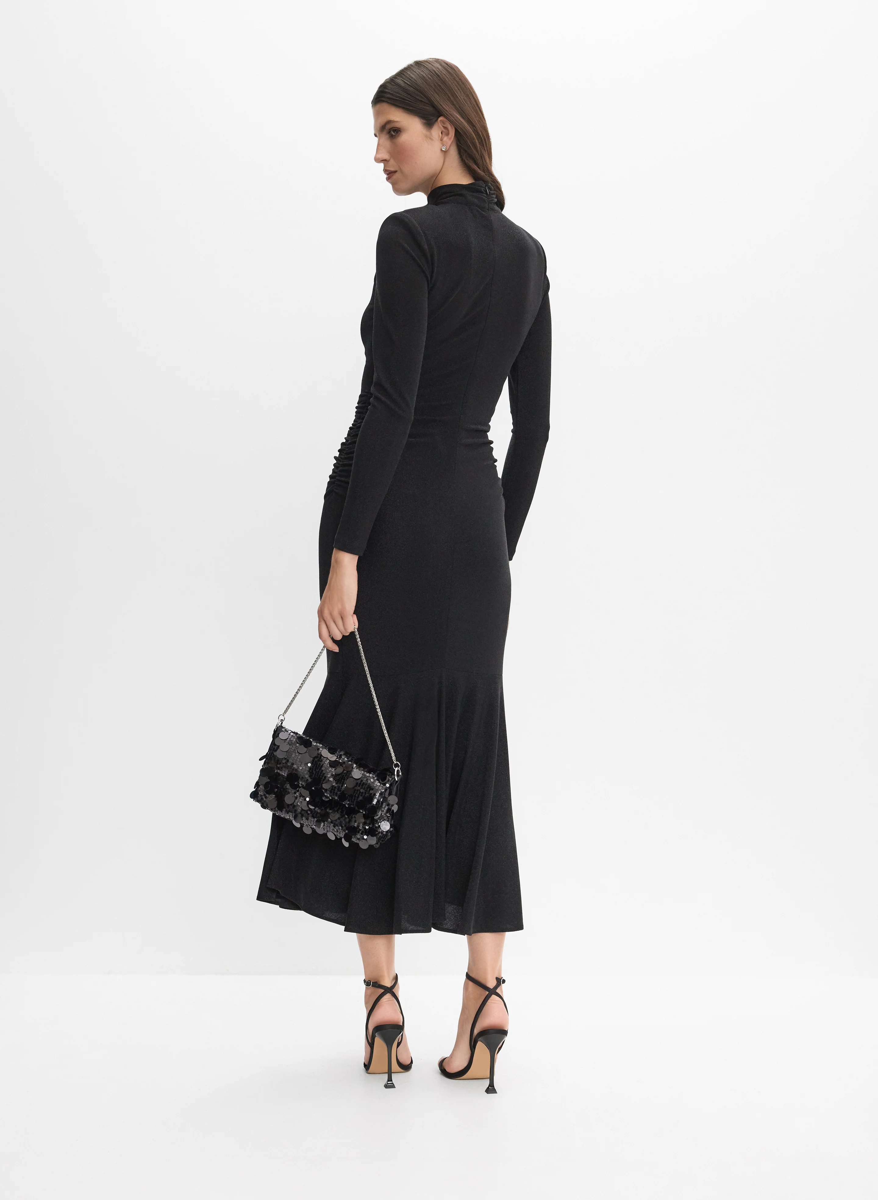 Fitted Mock Neck Dress