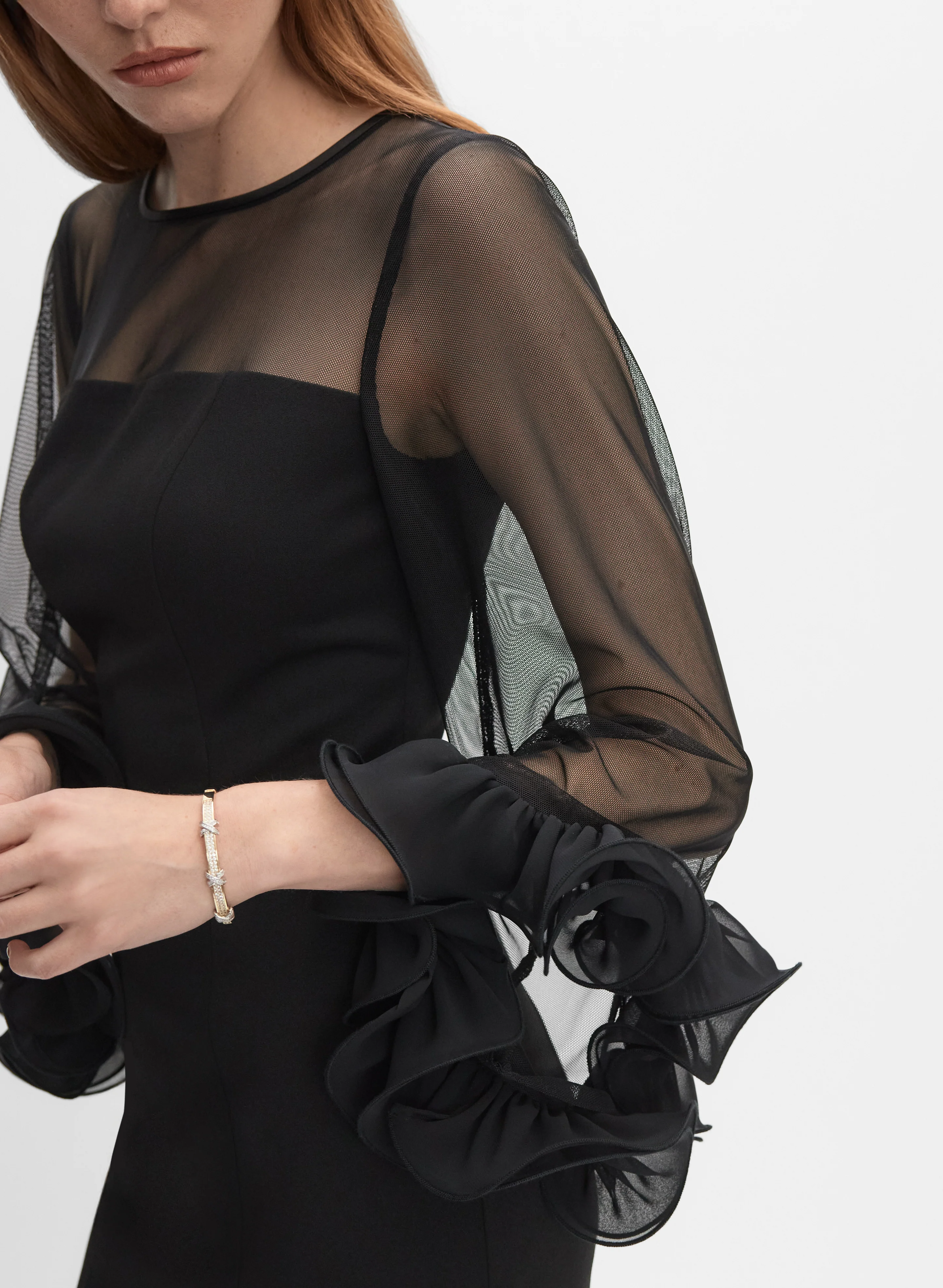Alex Evenings - Spiral Flounce Cuff Dress