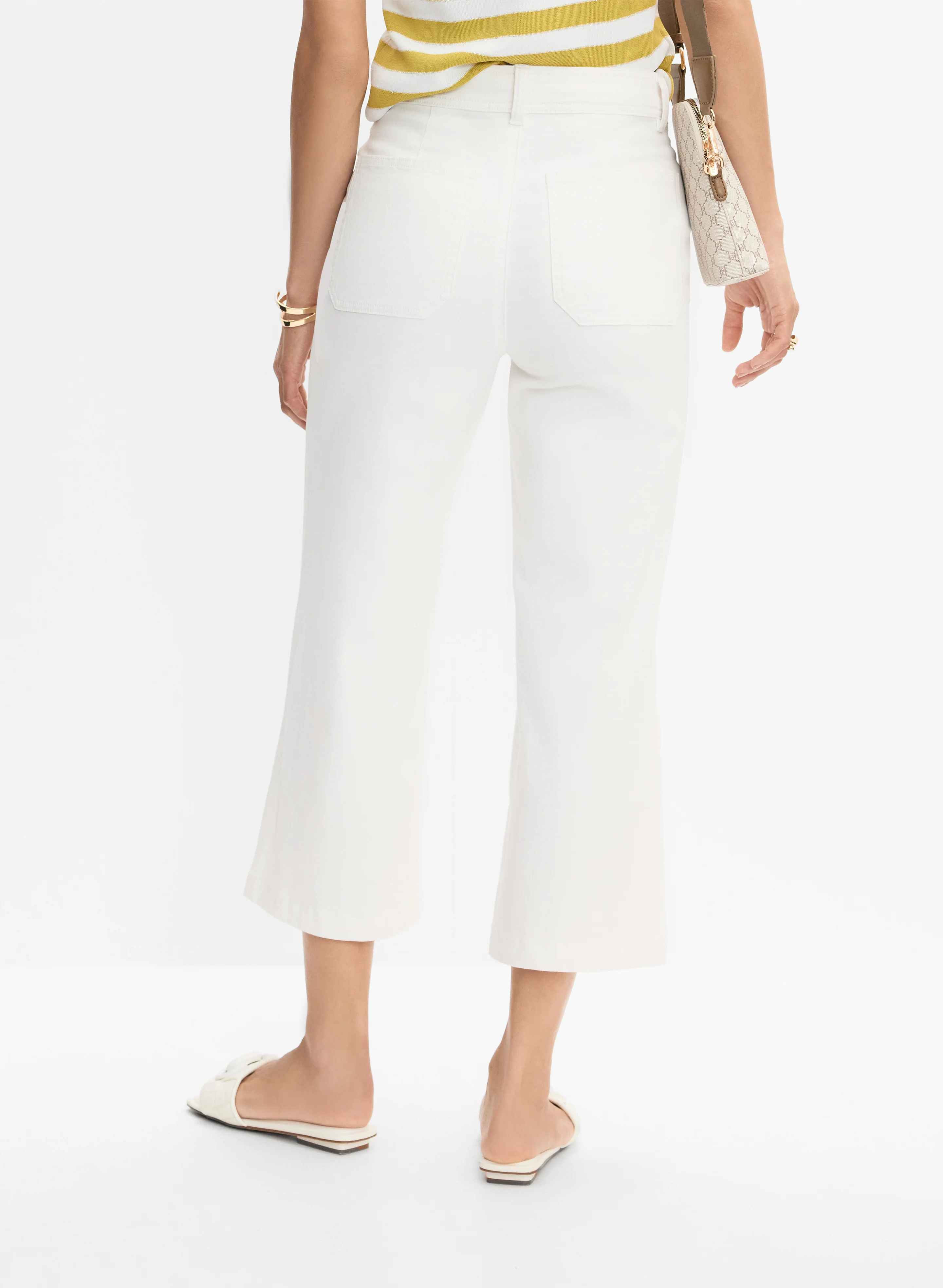 Patch Pocket Culotte Jeans