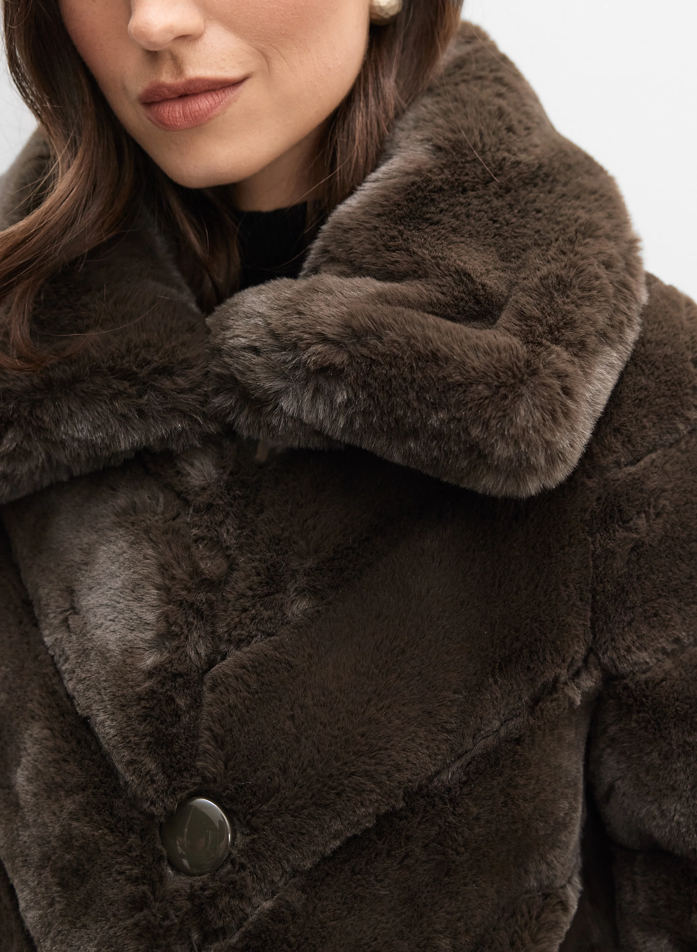 Joseph Ribkoff - Reversible Faux-Fur Coat
