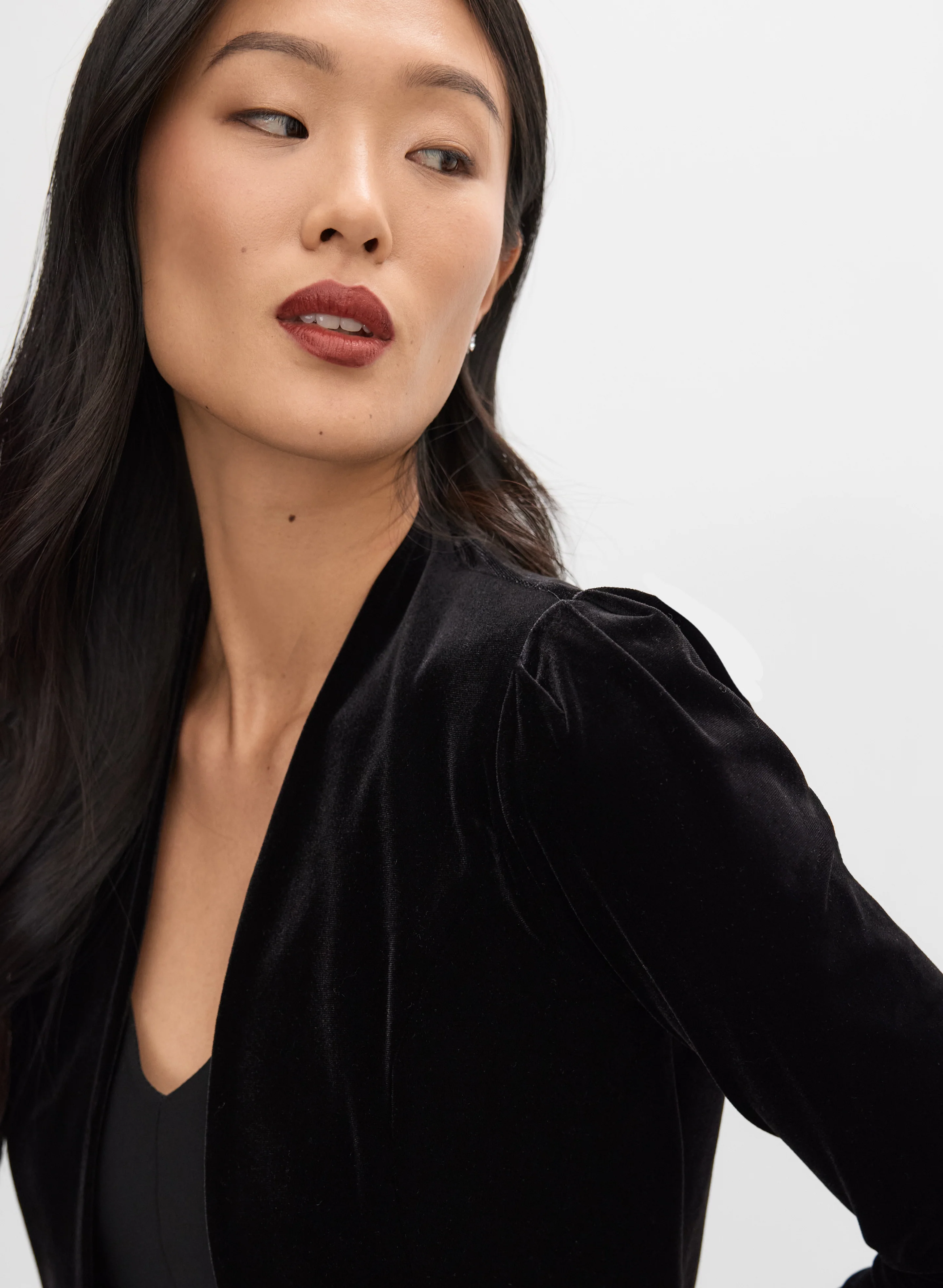 Velvet Puff Sleeve Bolero