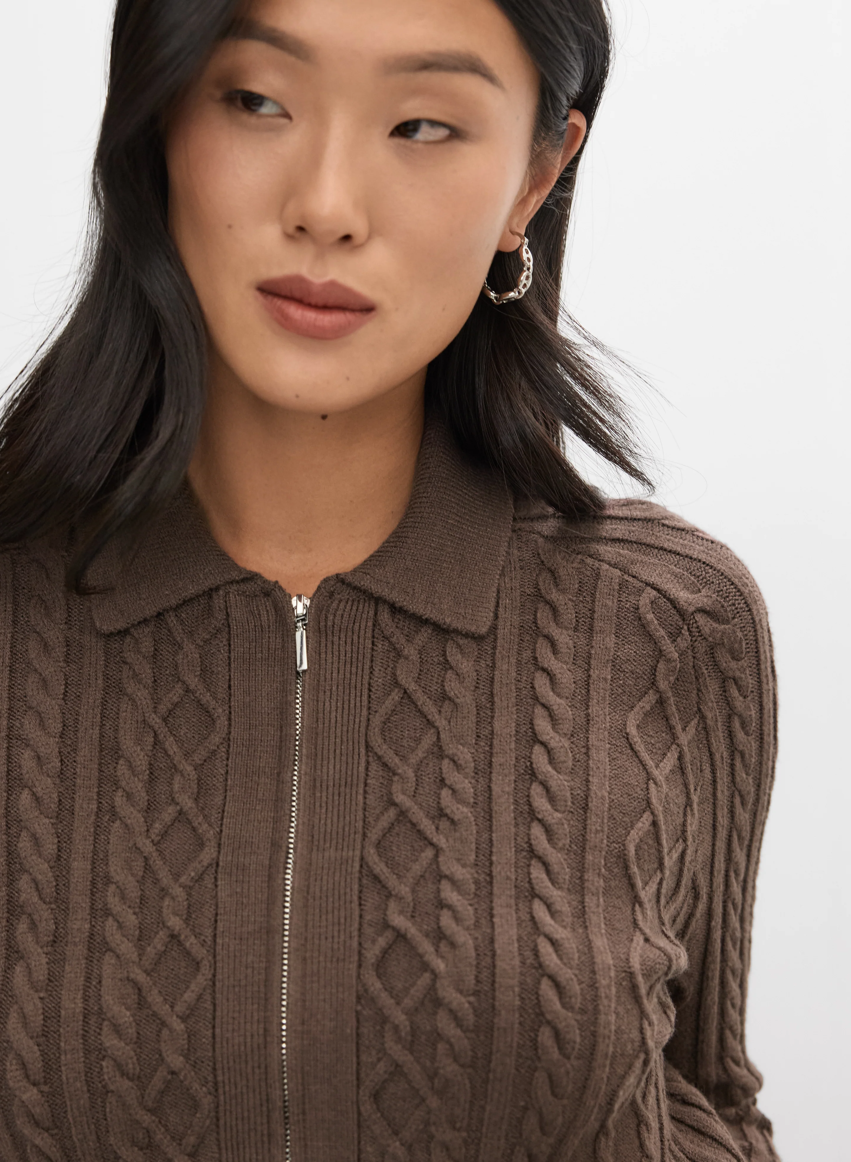 Zip-Up Cardigan
