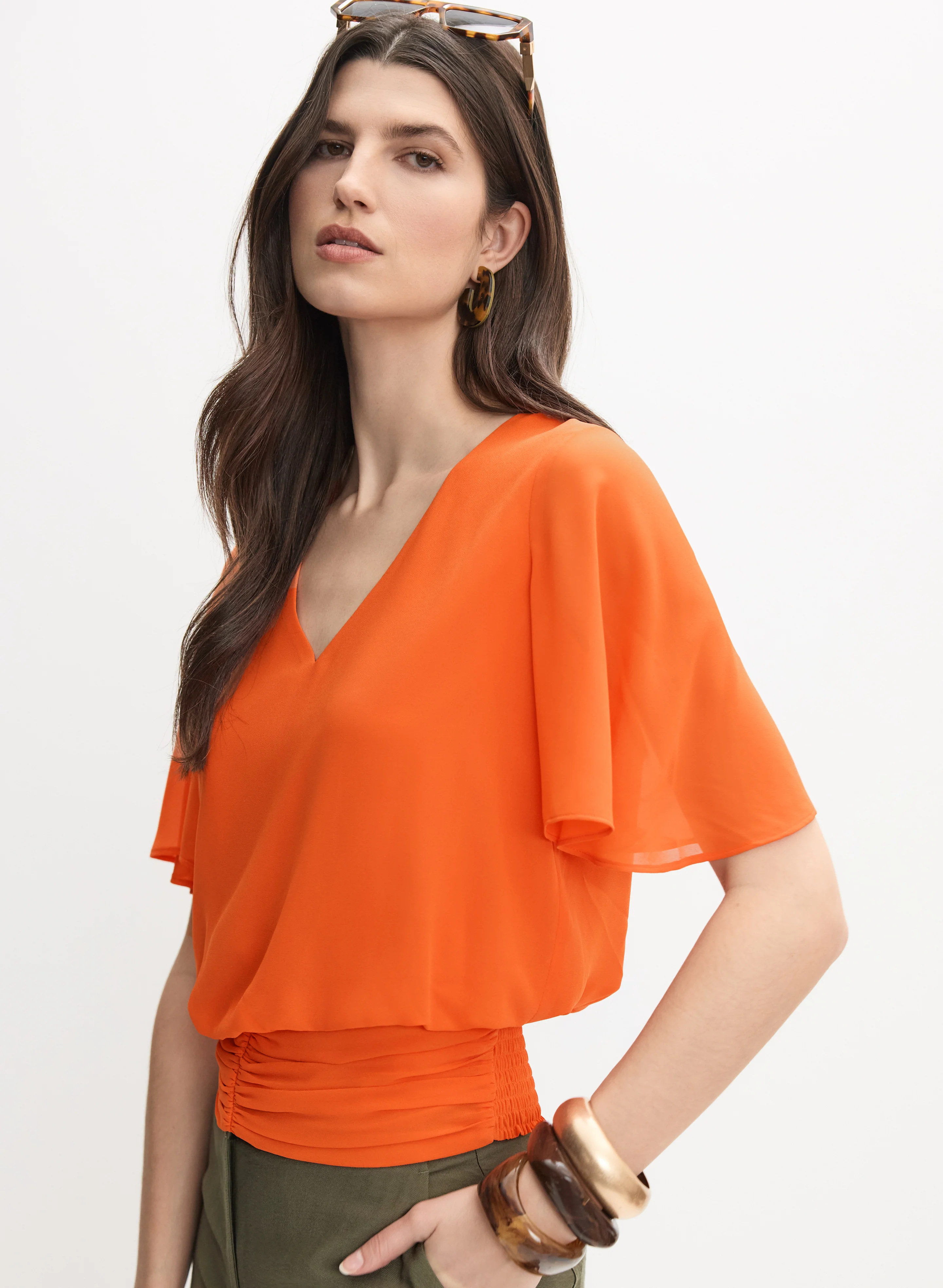 6064-v-neck-chiffon-blouse-5.webp V-Neck Chiffon Blouse