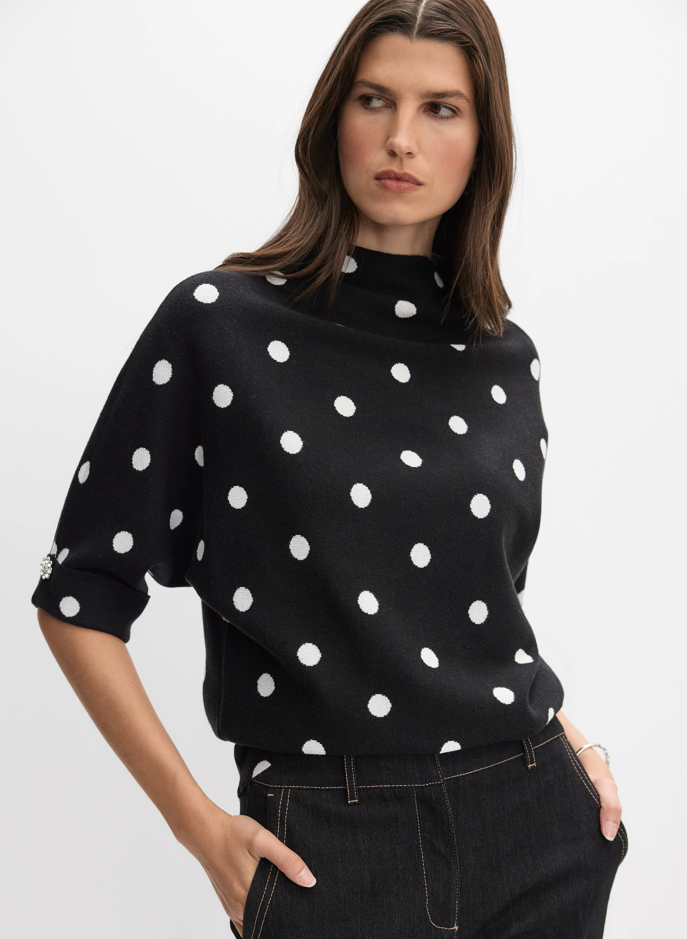 Joseph Ribkoff - Jacquard Dot Sweater