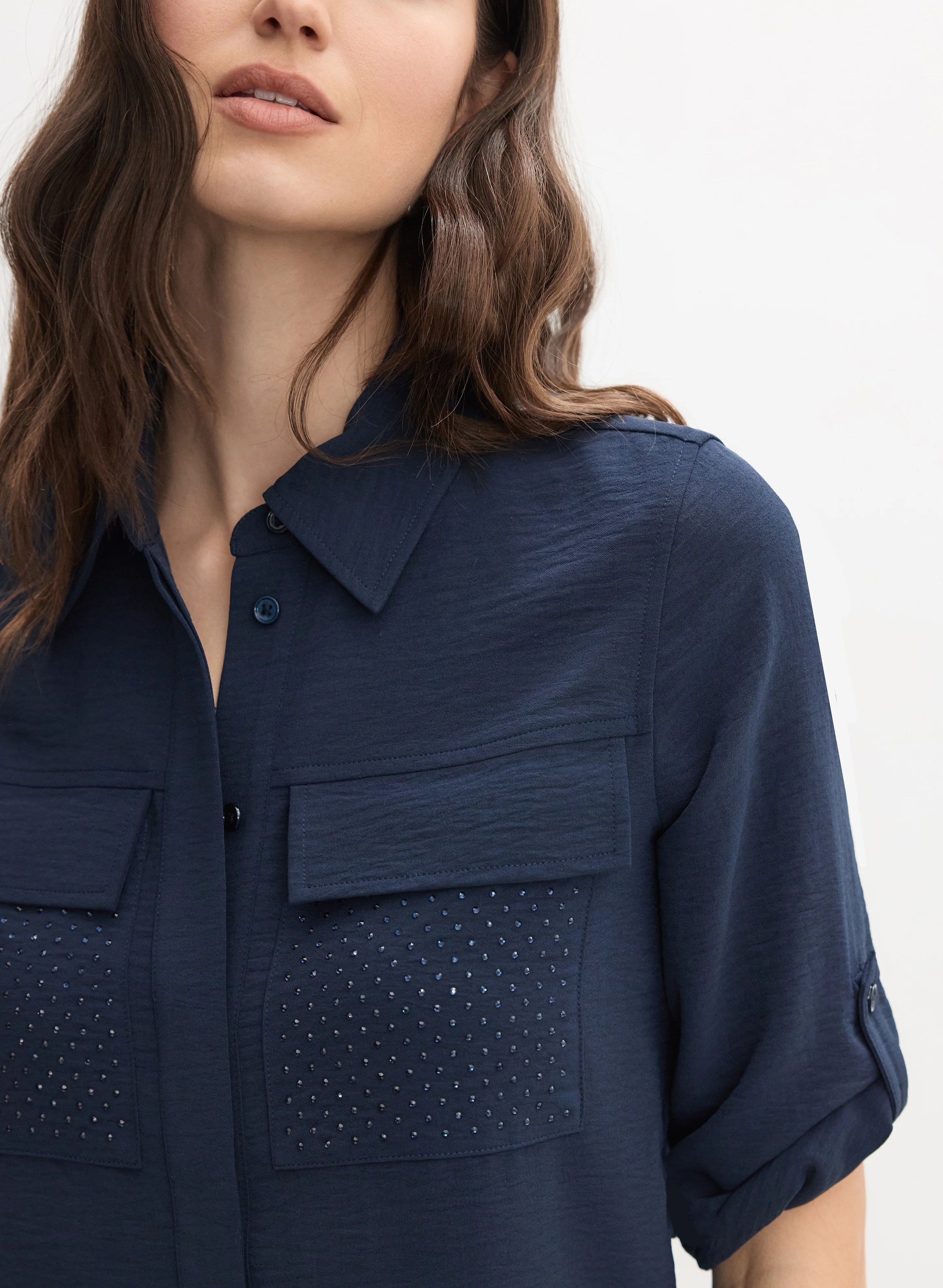 Utility Button-Up Blouse