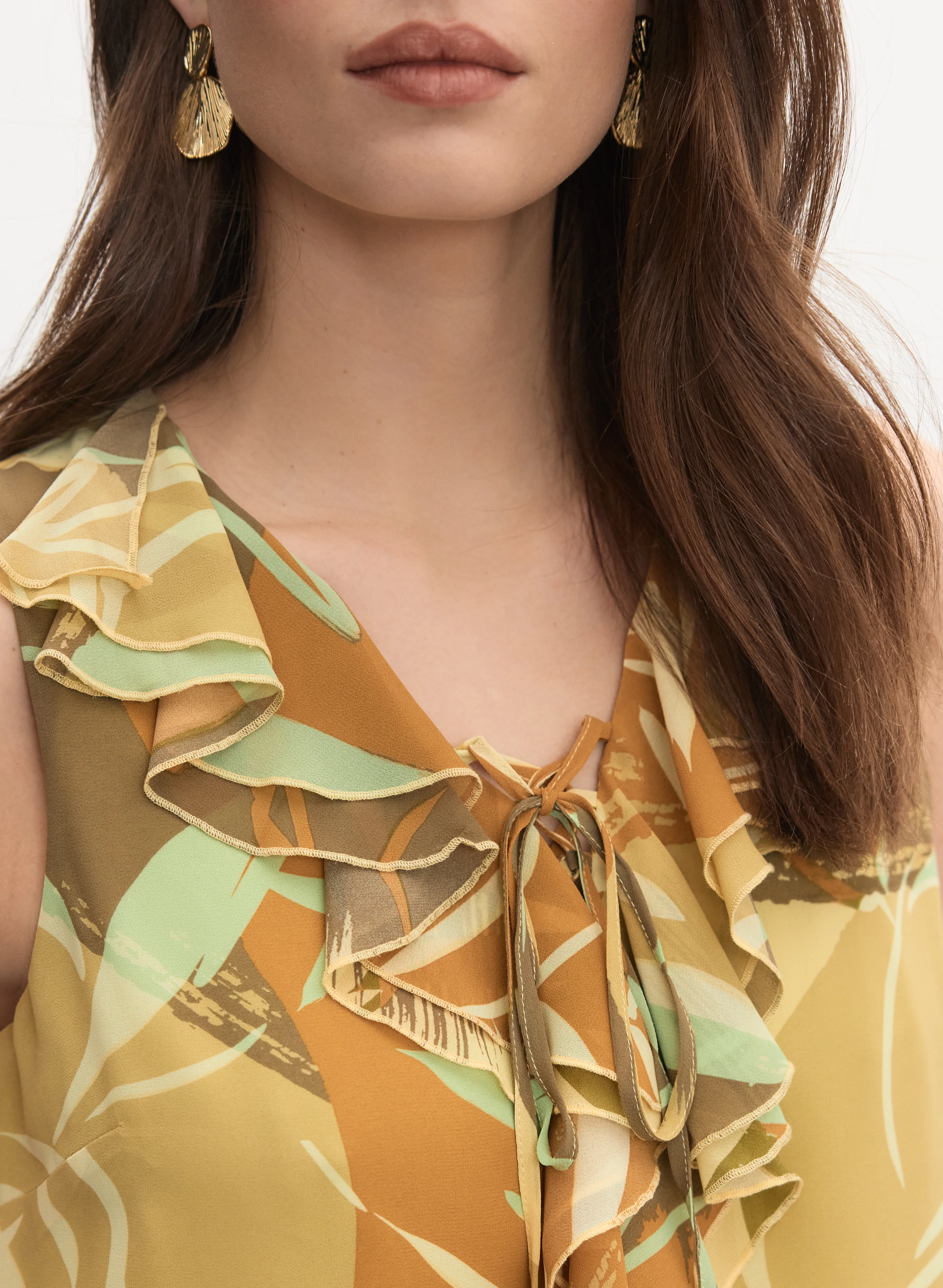 Palm Print Blouse