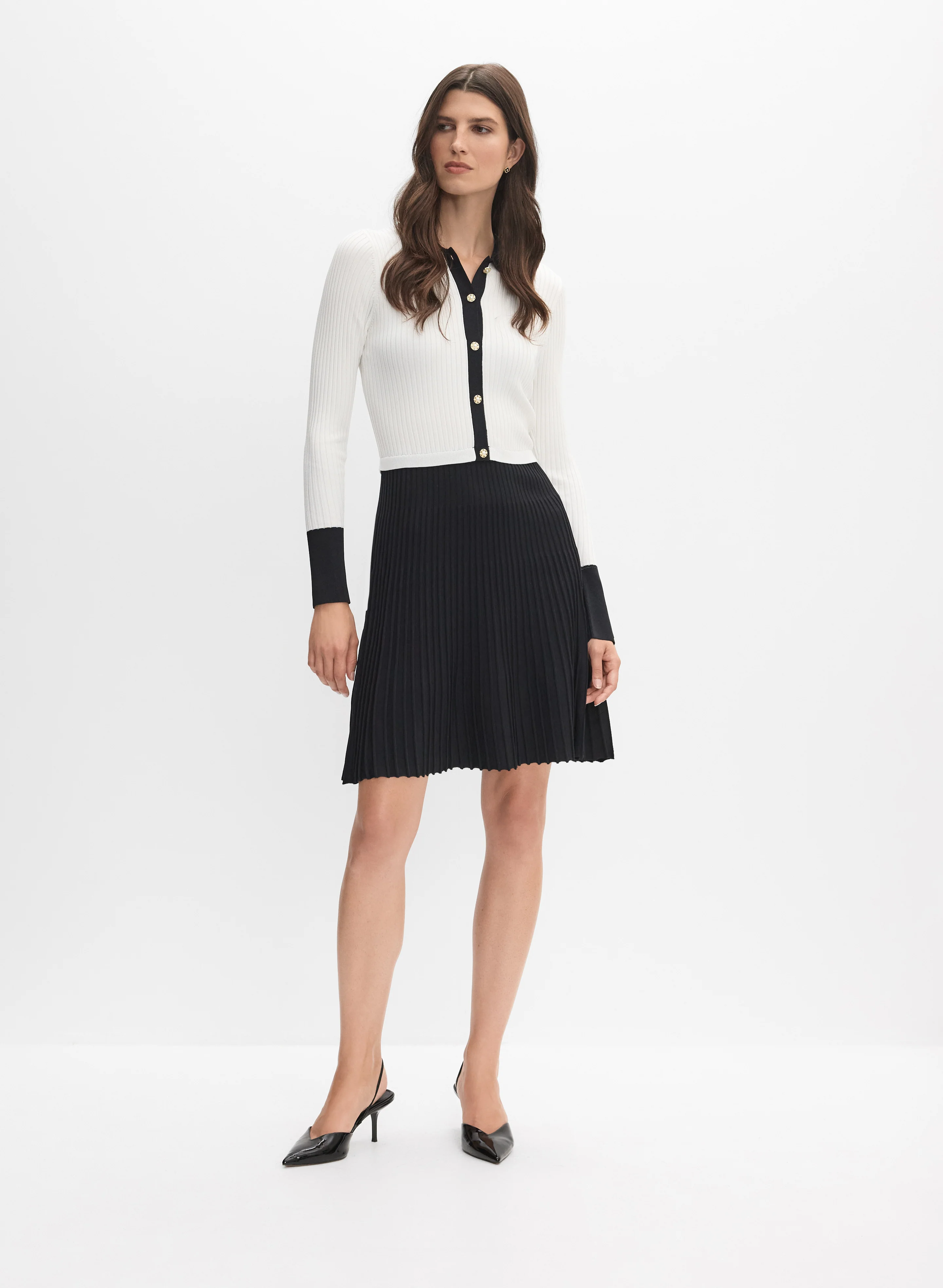 Colour Block Knit Dress