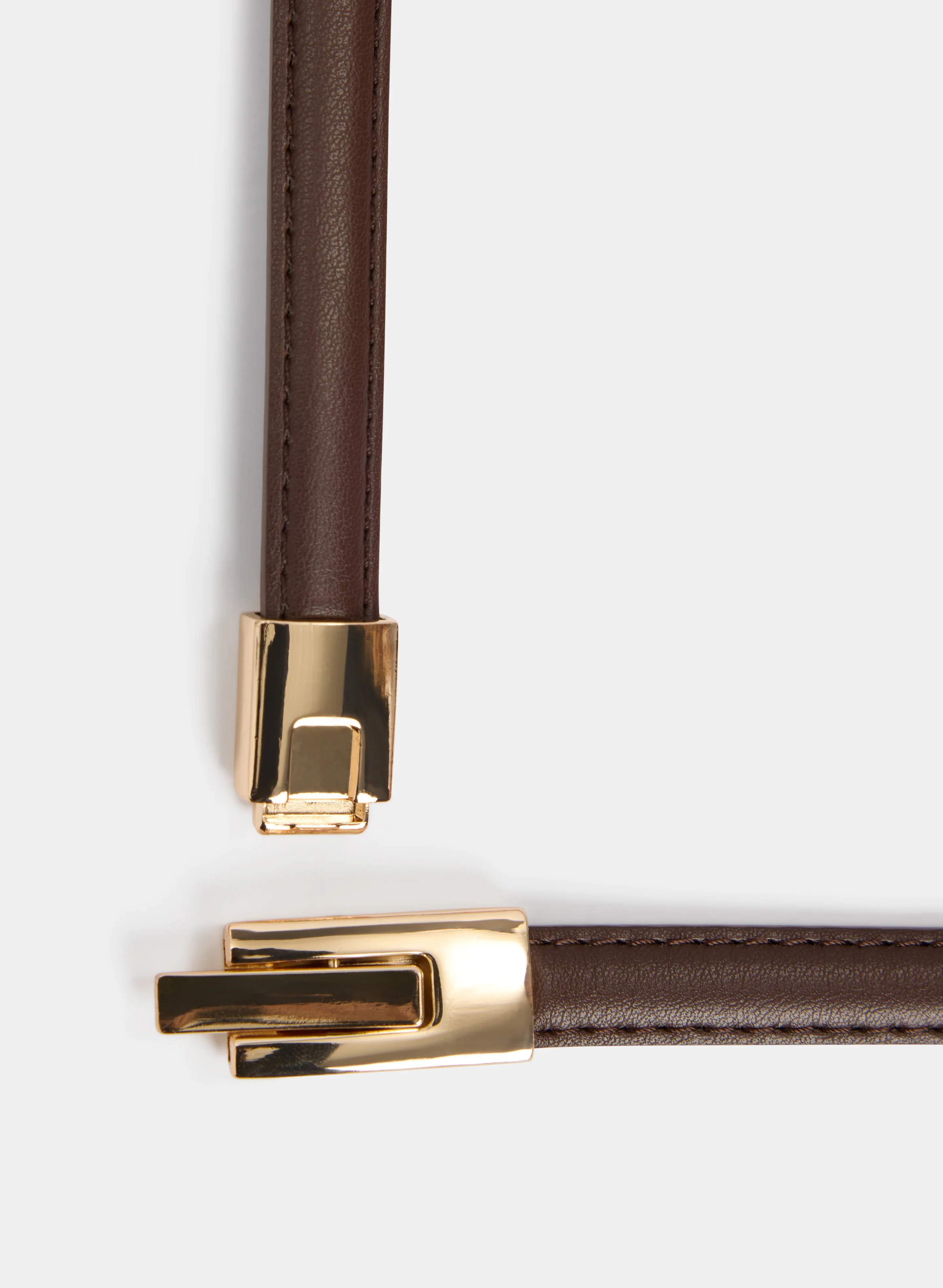Thin Vegan Leather Belt