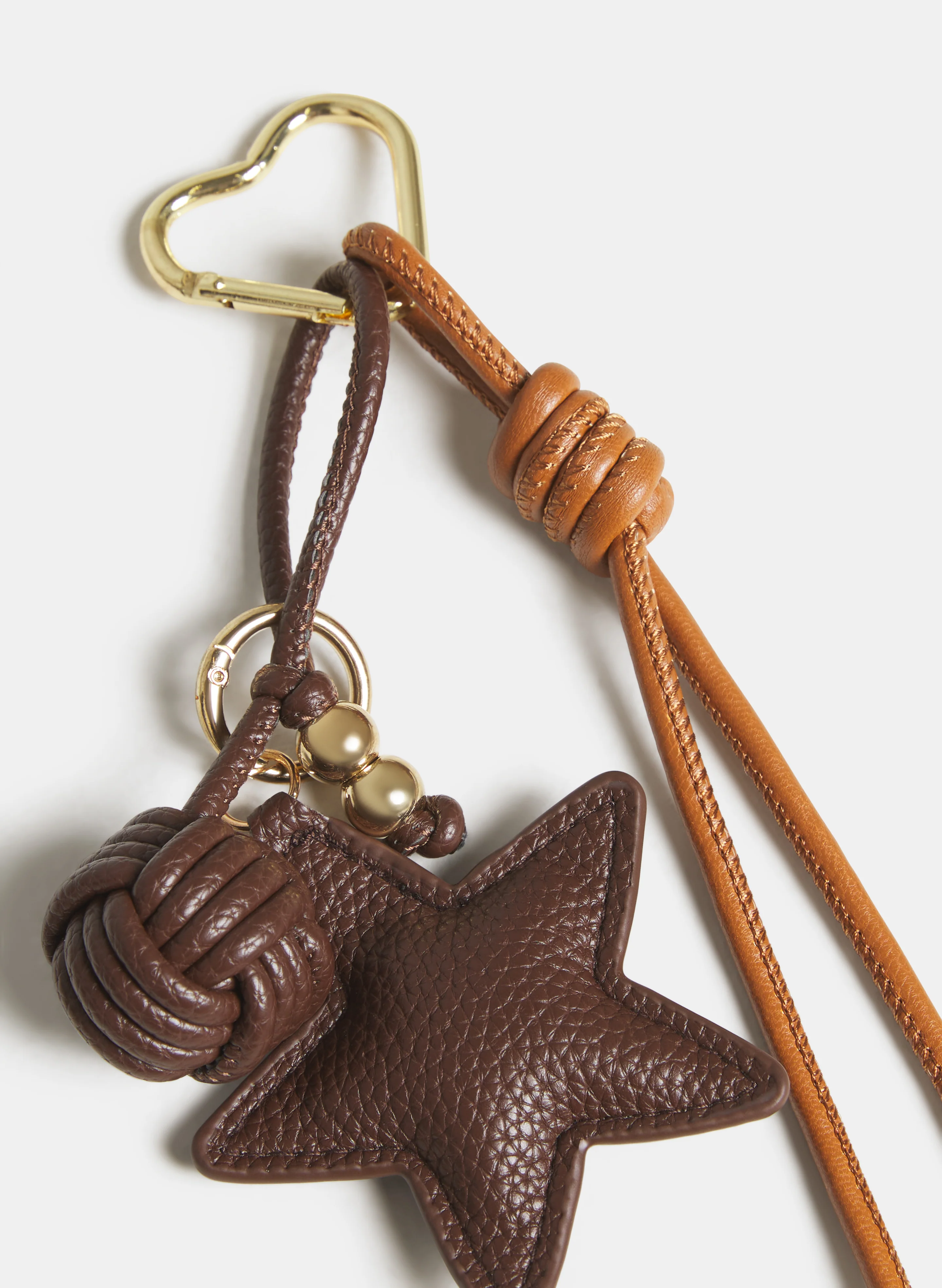 Vegan Leather Star Bag Charm
