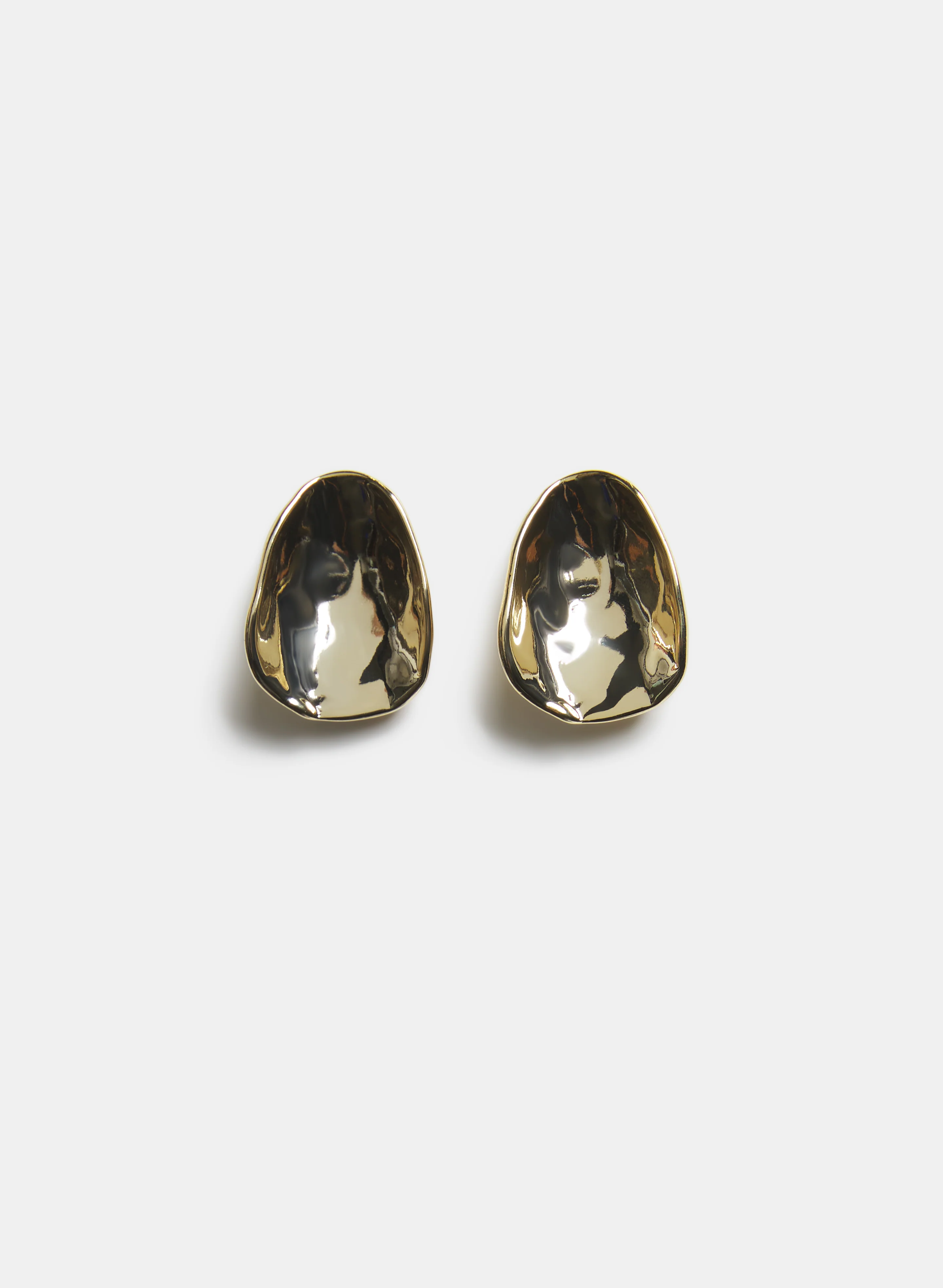 Concave Oval Earrings