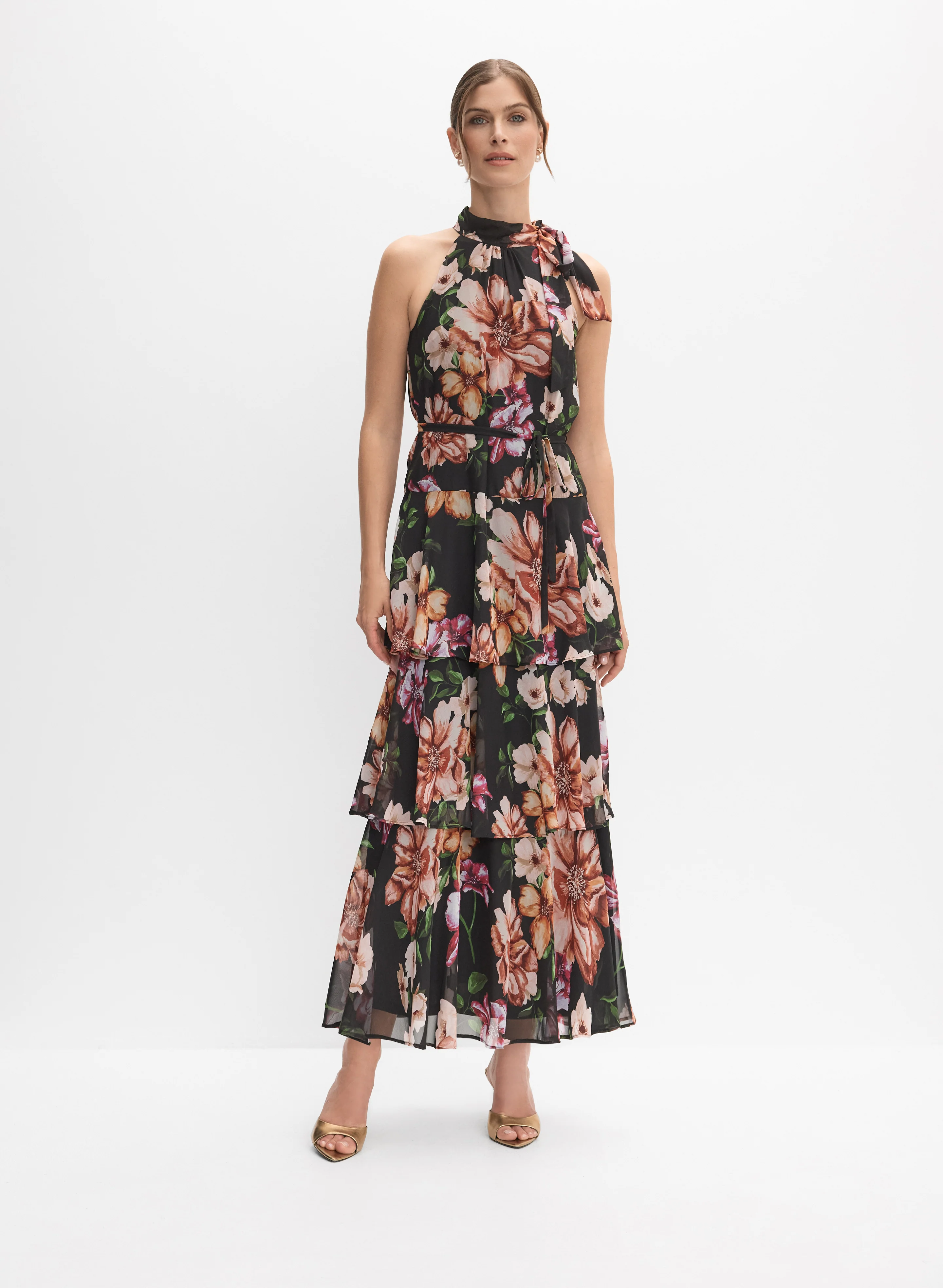 Tiered Floral Dress