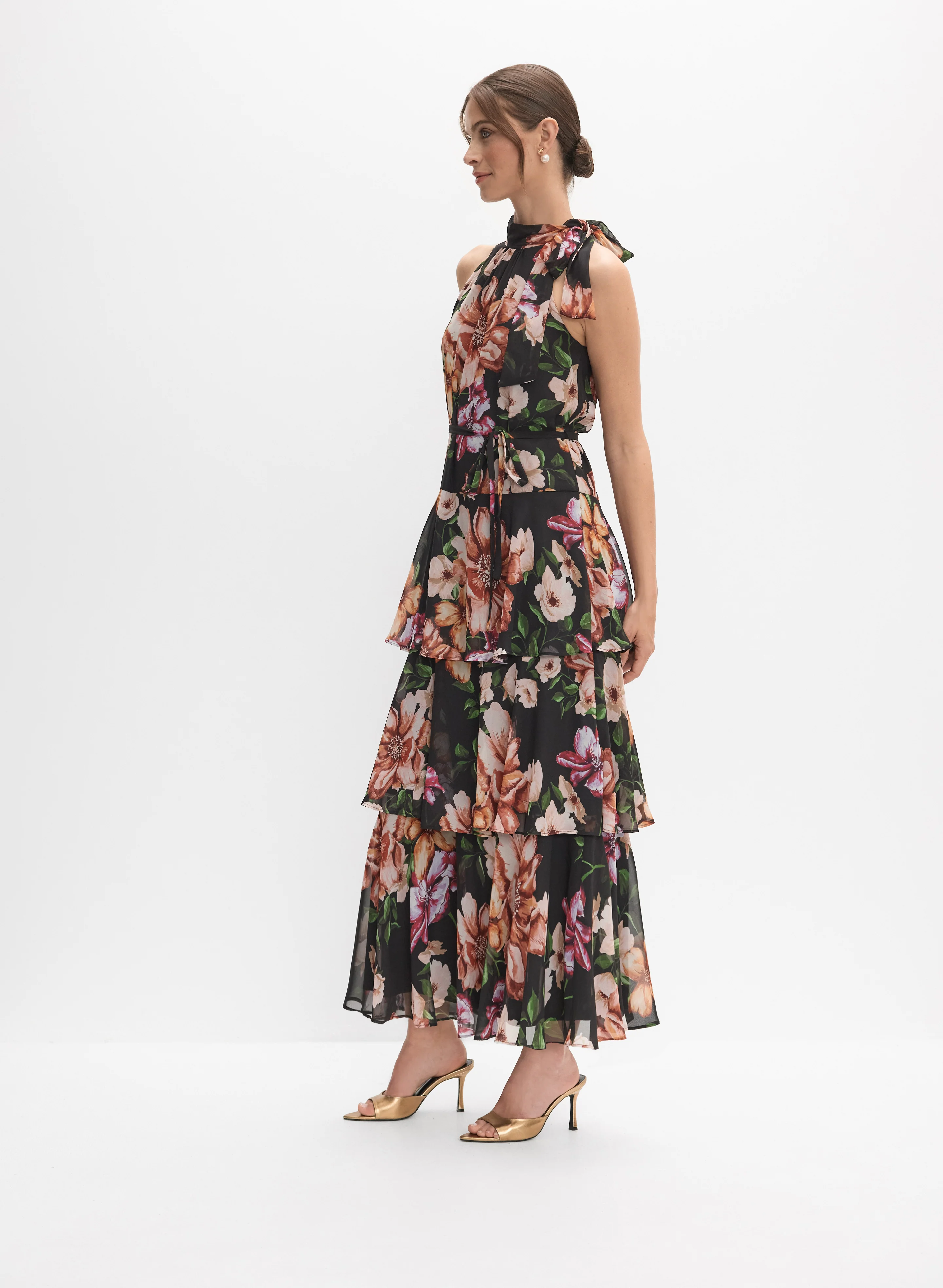 Tiered Floral Dress