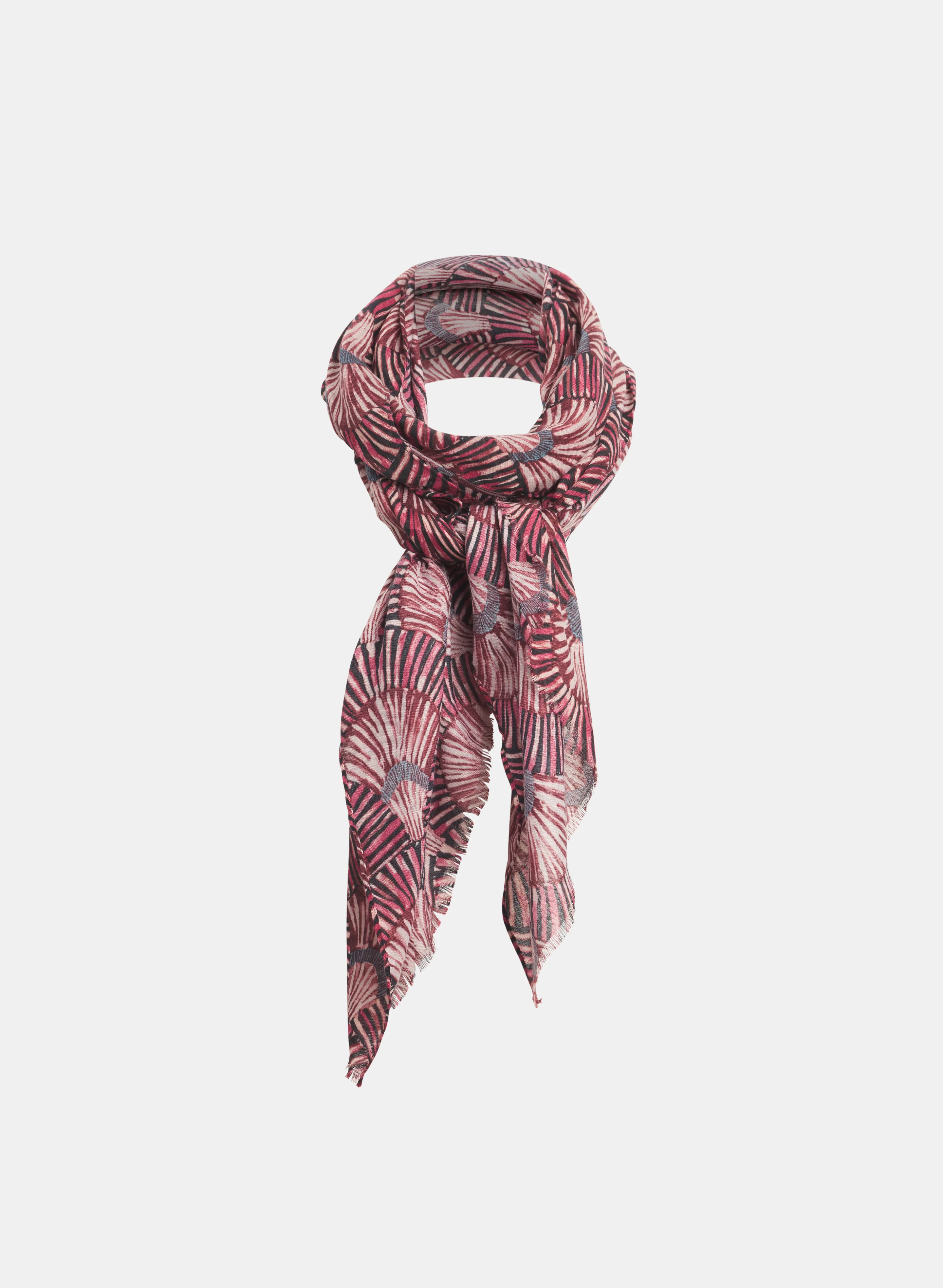 Ornate Fan Print Scarf