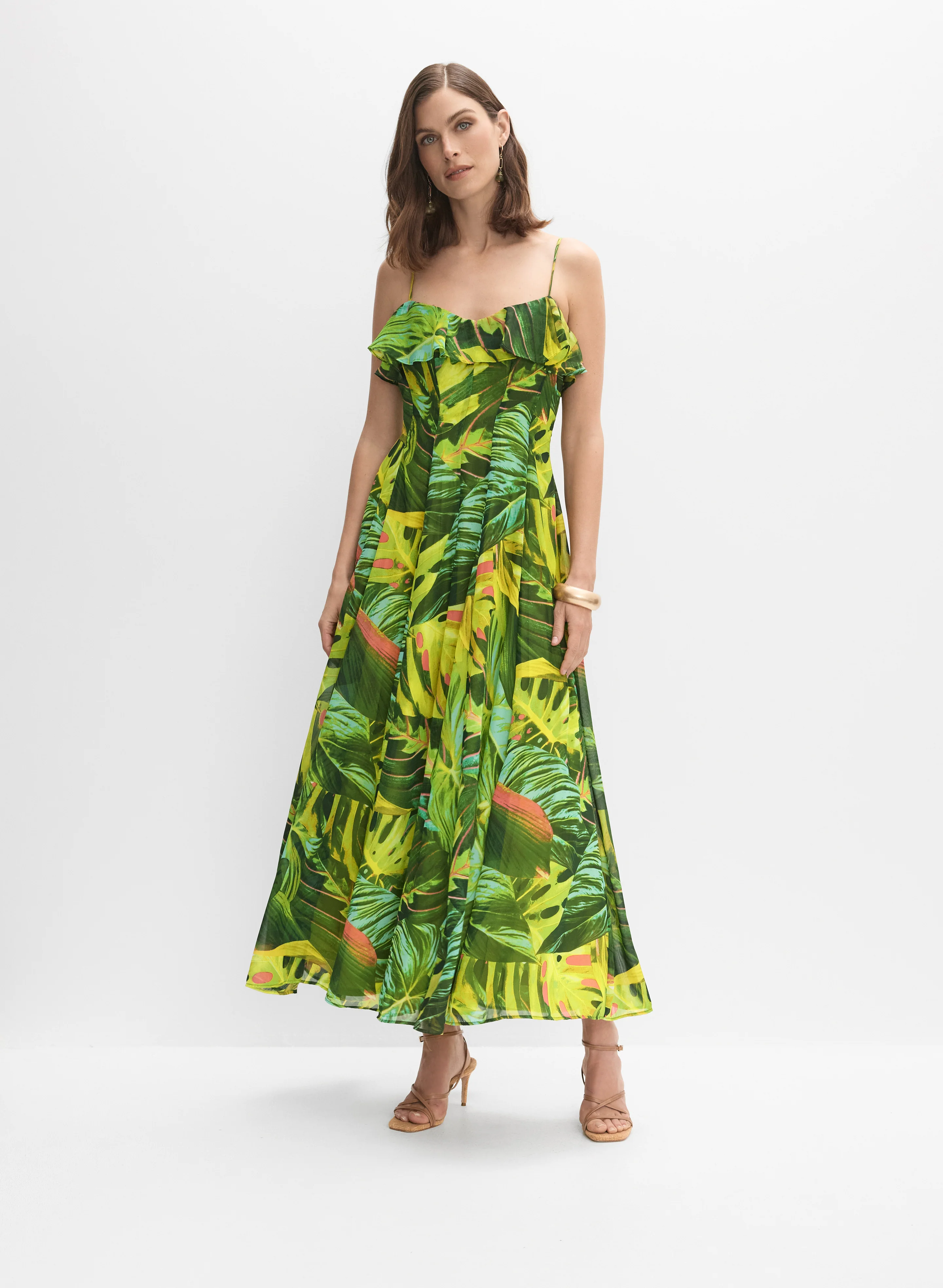 Tropical Chiffon Dress