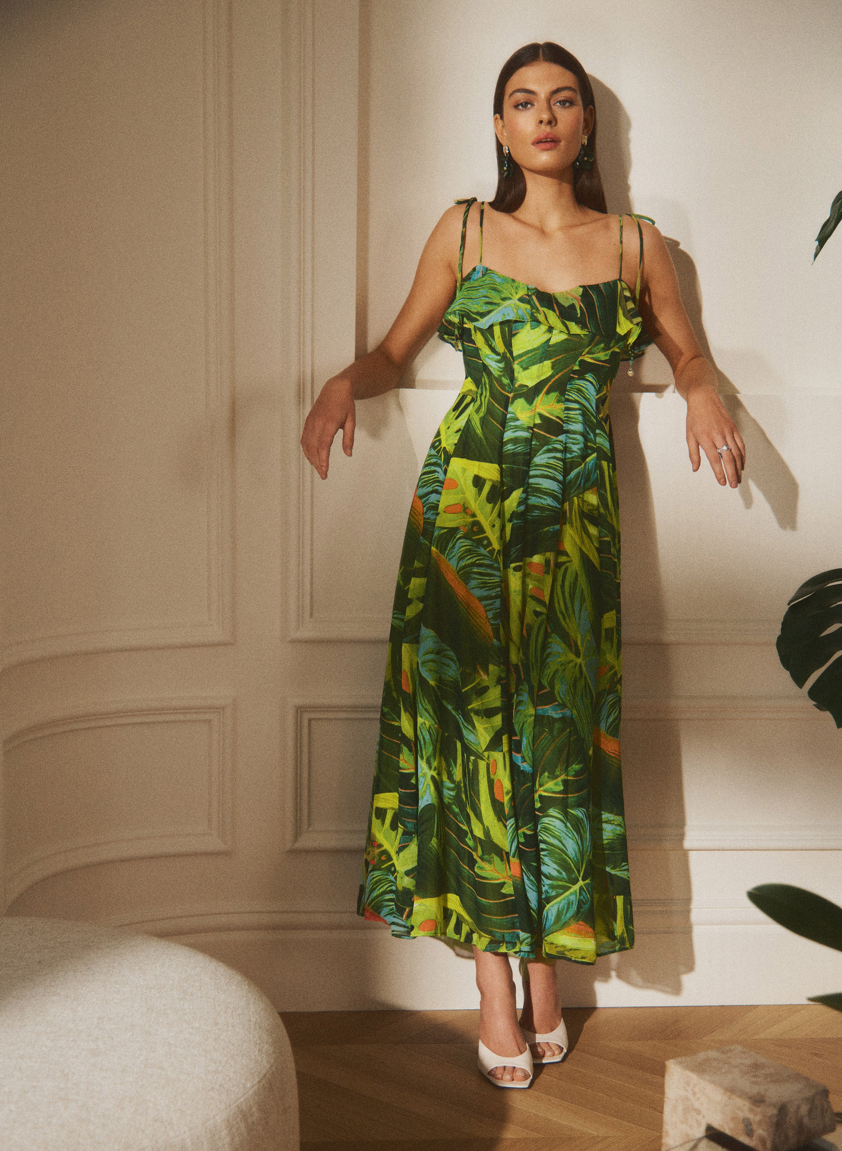 Tropical Chiffon Dress
