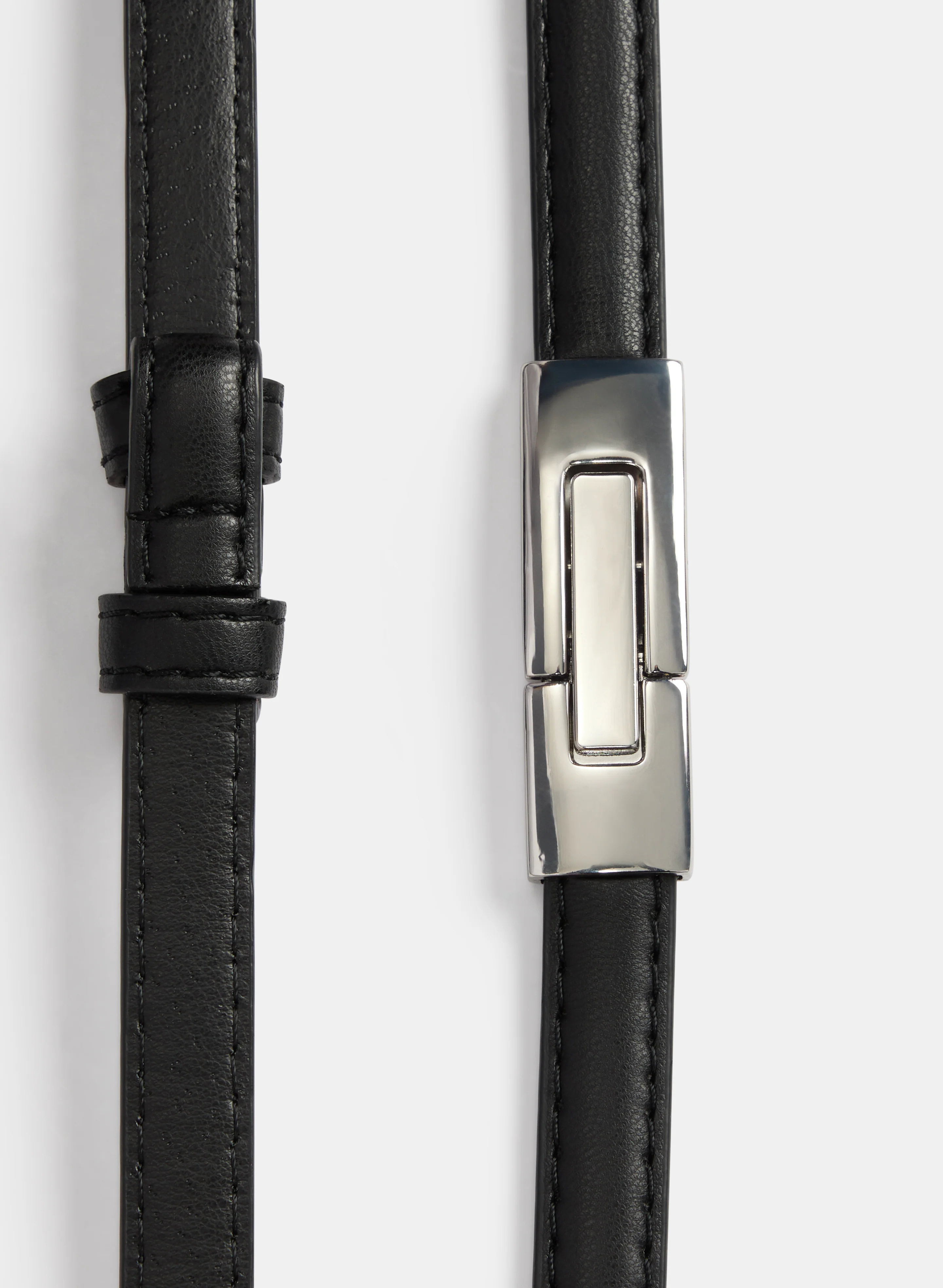 Thin Vegan Leather Belt