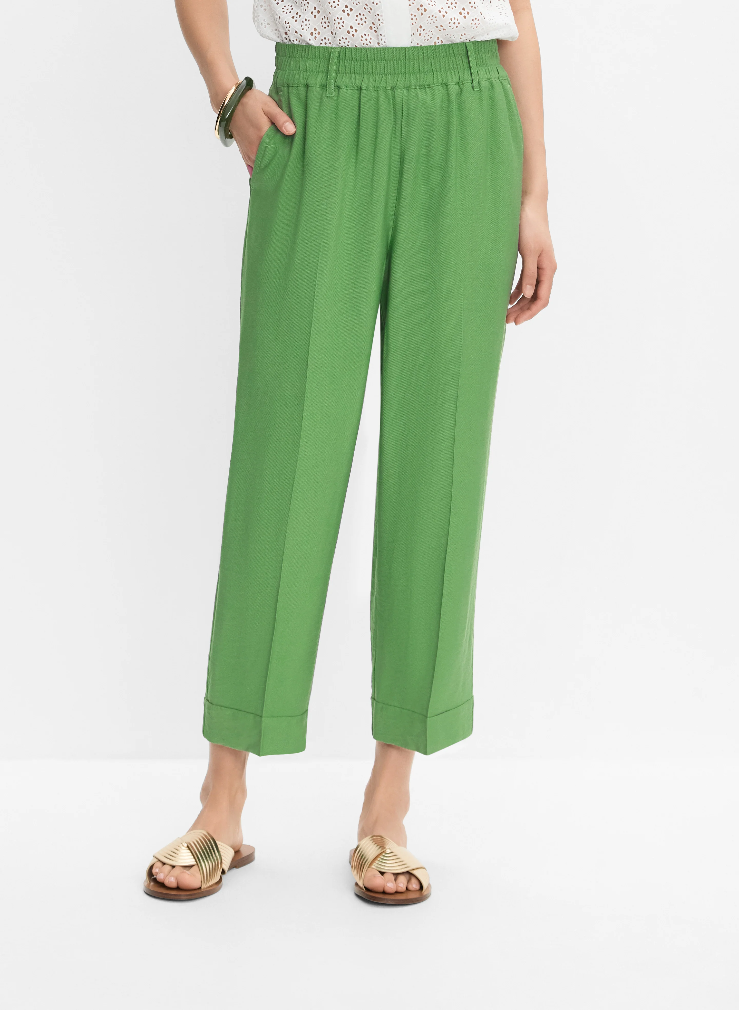 Elastic Waist Capris