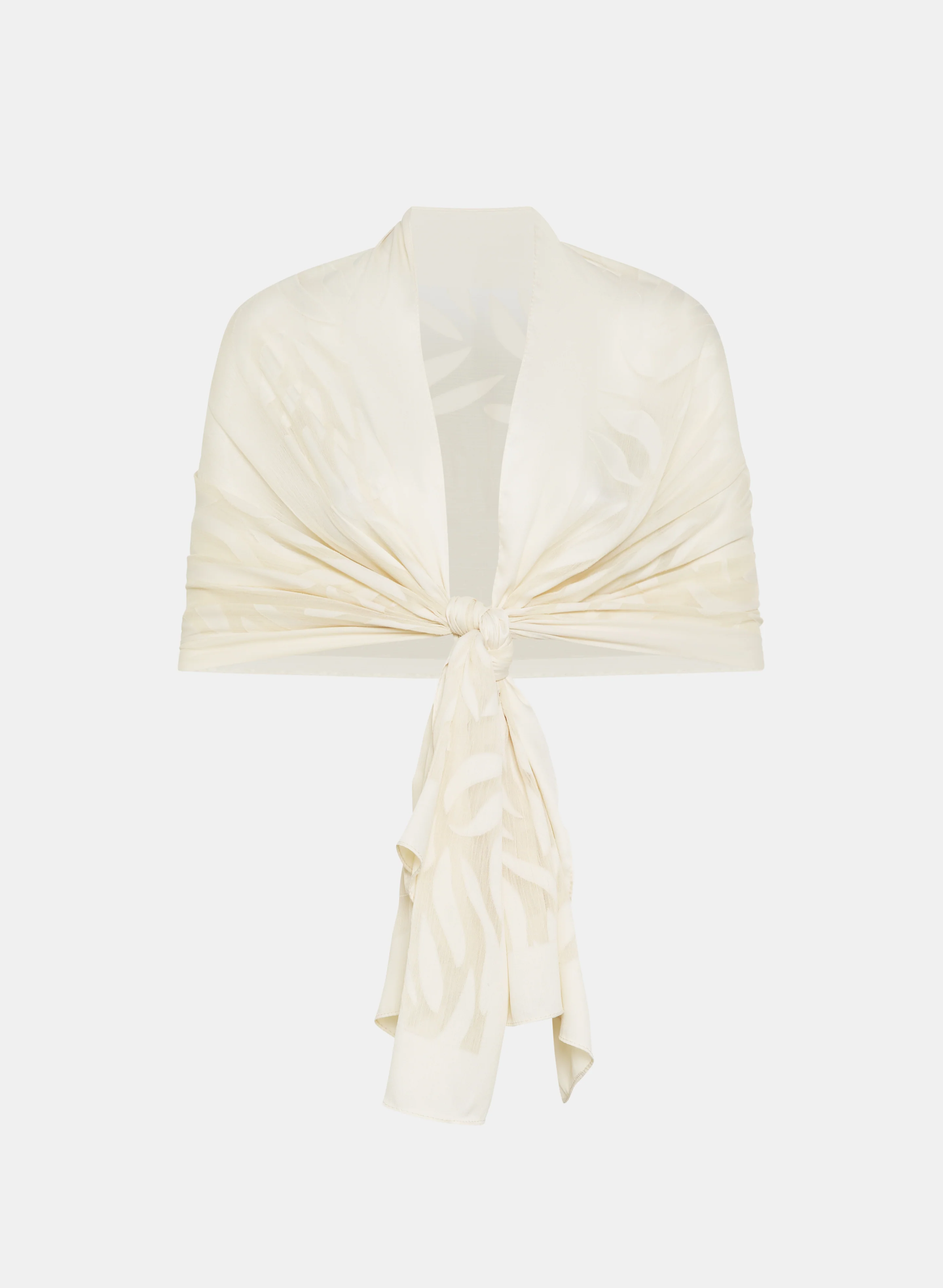 Sheer Leaf Motif Wrap